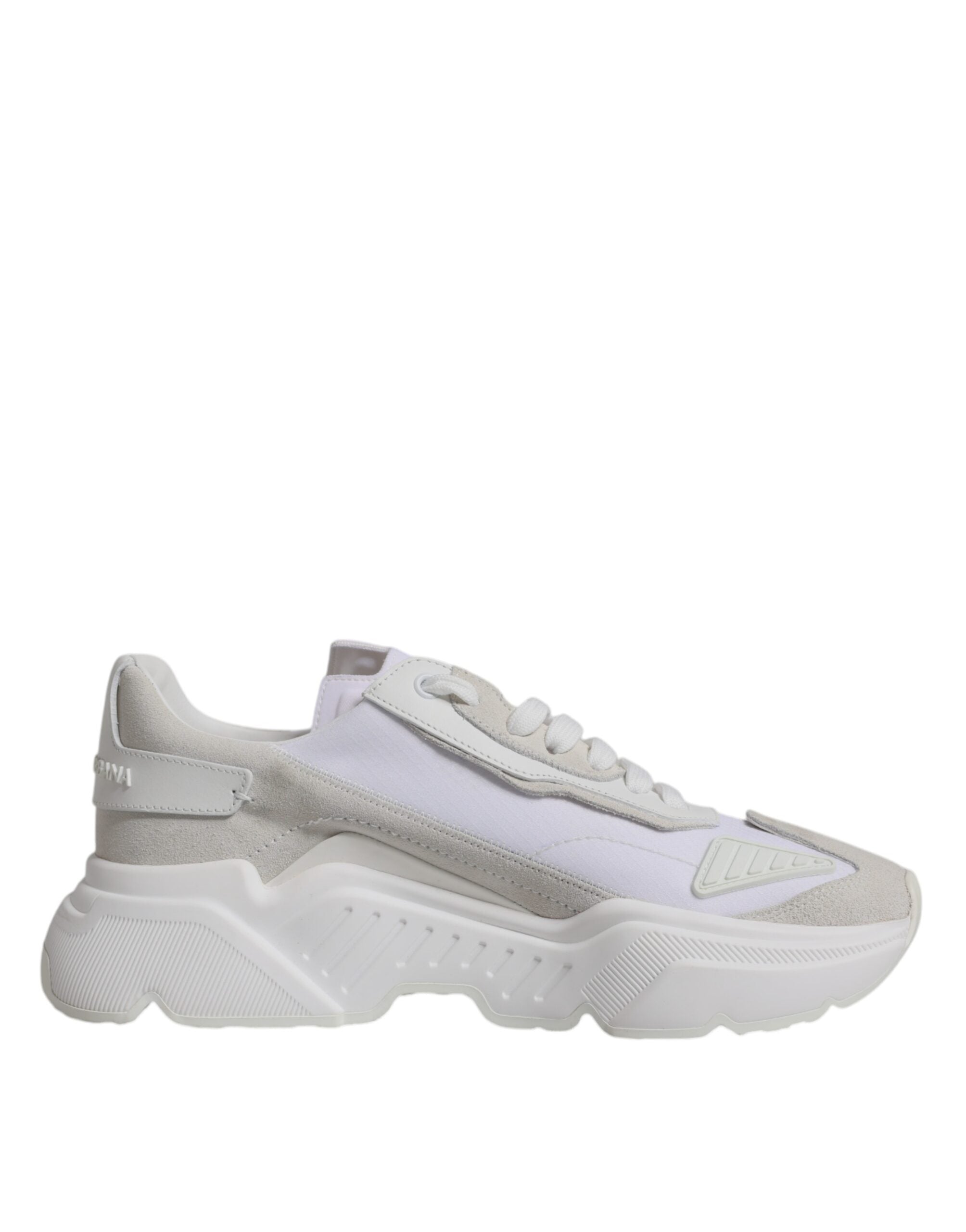 Dolce & Gabbana Weiß Leder Daymaster Low Top Turnschuhe Schuhe-1
