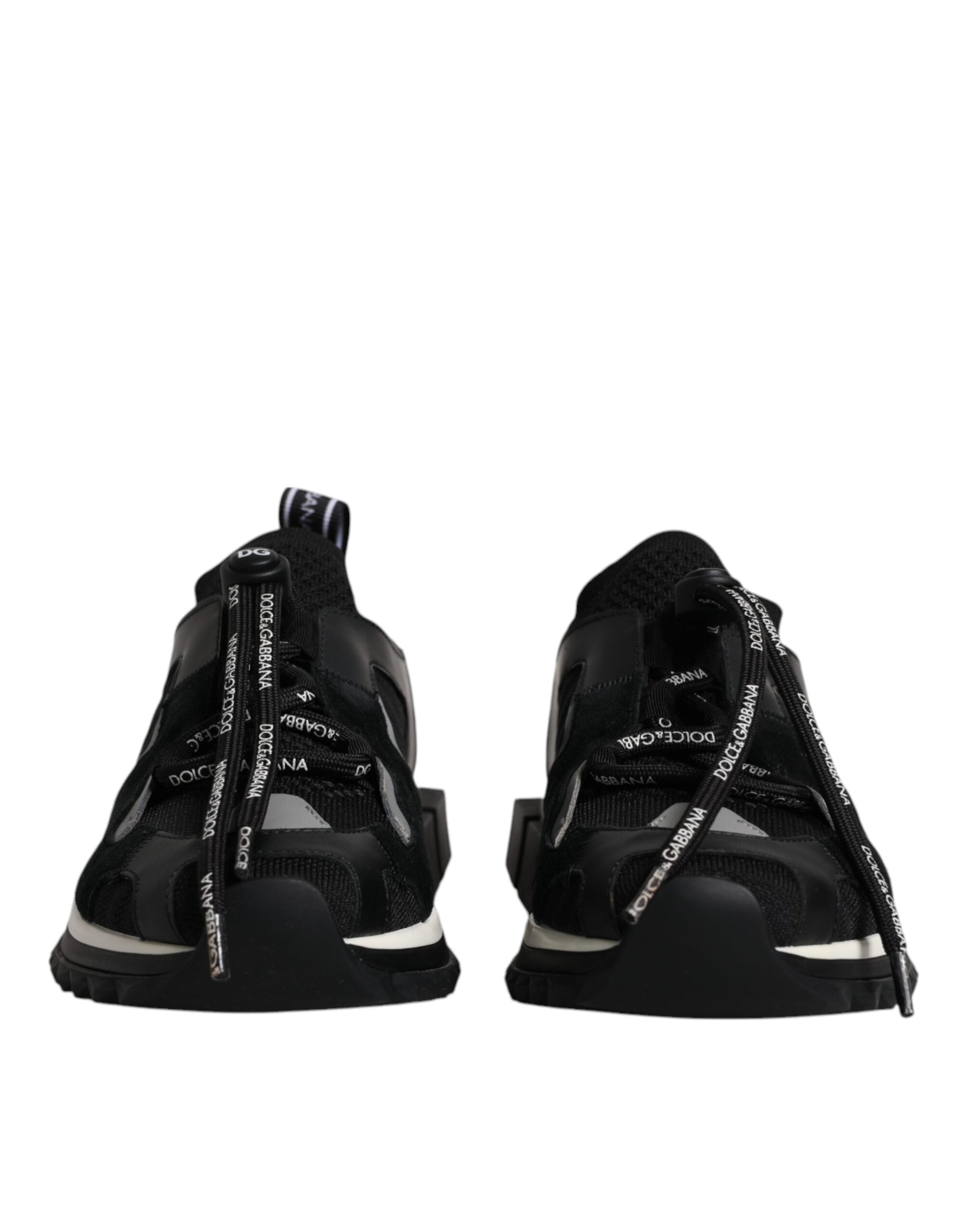 Dolce & Gabbana Schwarz Weiß Logo Sorrento Herren Turnschuhe Schuhe-2