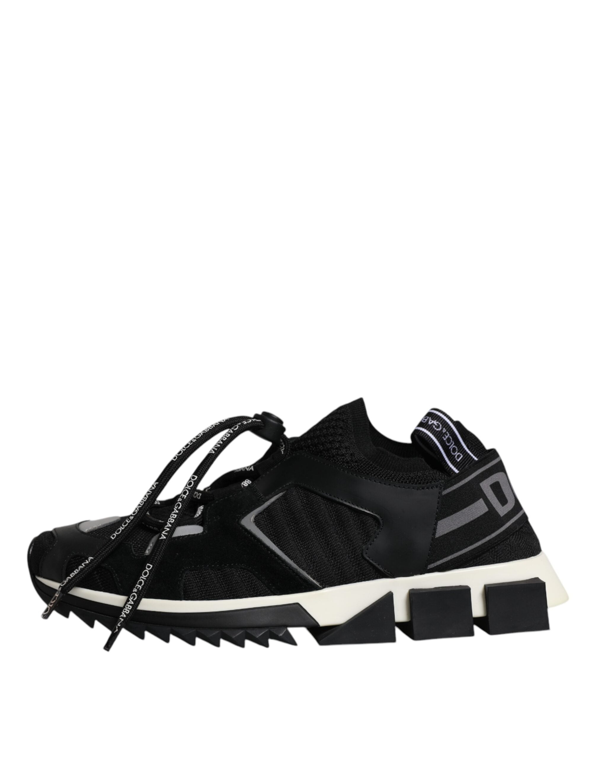 Dolce & Gabbana Schwarz Weiß Logo Sorrento Herren Turnschuhe Schuhe-6