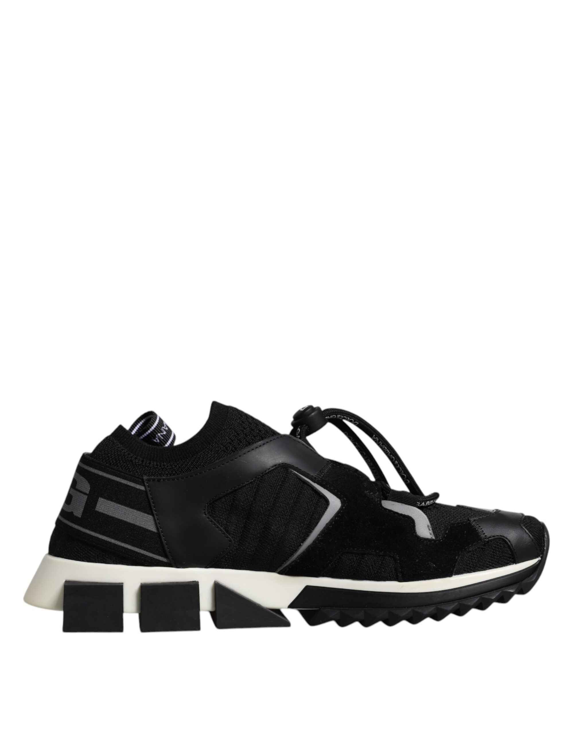 Dolce & Gabbana Schwarz Weiß Logo Sorrento Herren Turnschuhe Schuhe-1