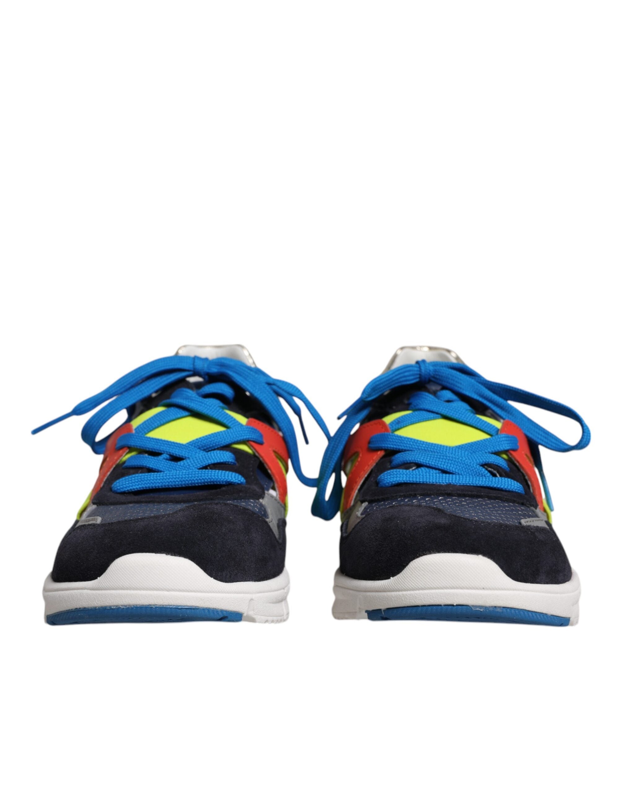 Dolce & Gabbana Multicolor Leder Wildleder Low Top Sneakers Schuhe-2