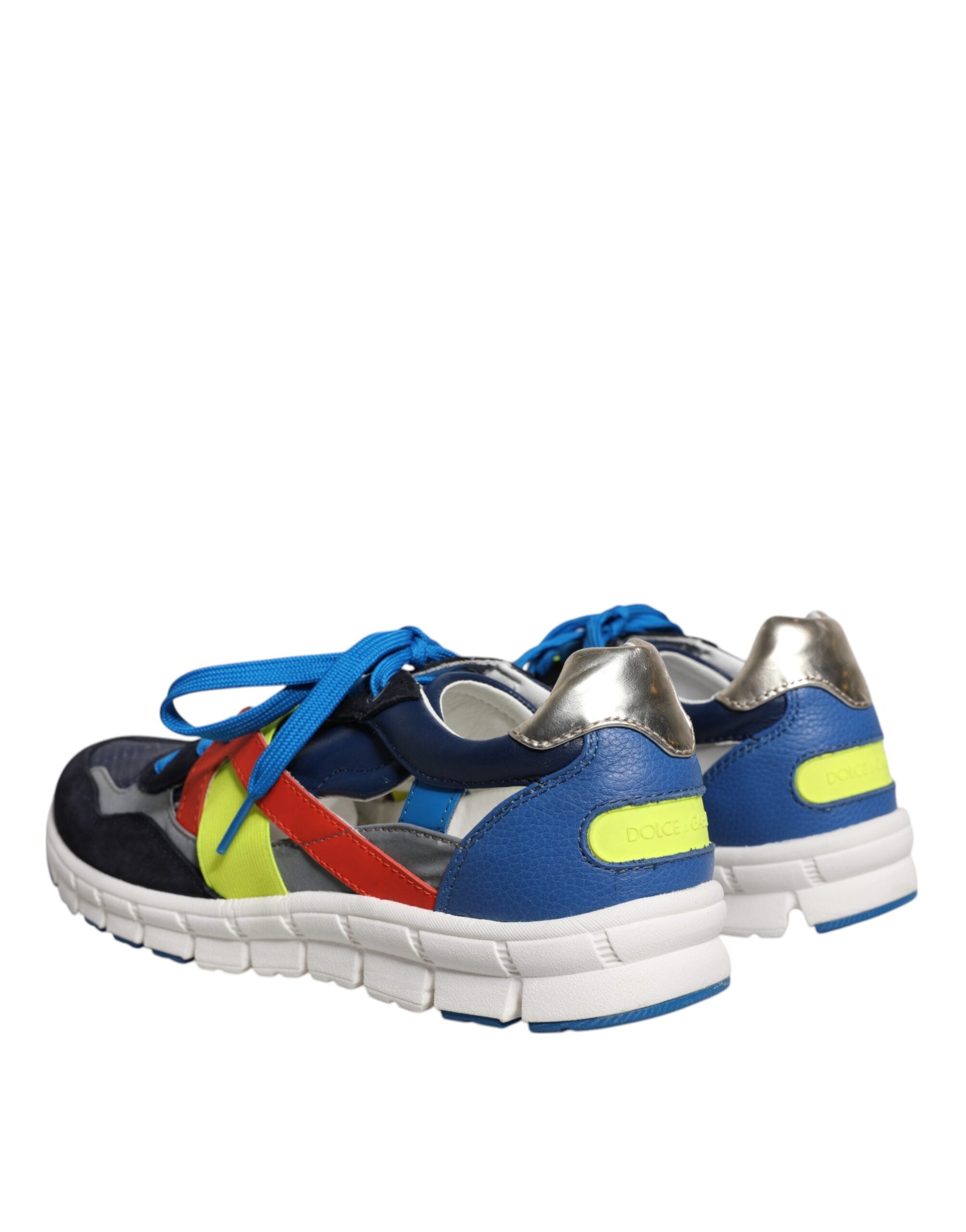 Dolce & Gabbana Multicolor Leder Wildleder Low Top Sneakers Schuhe-4