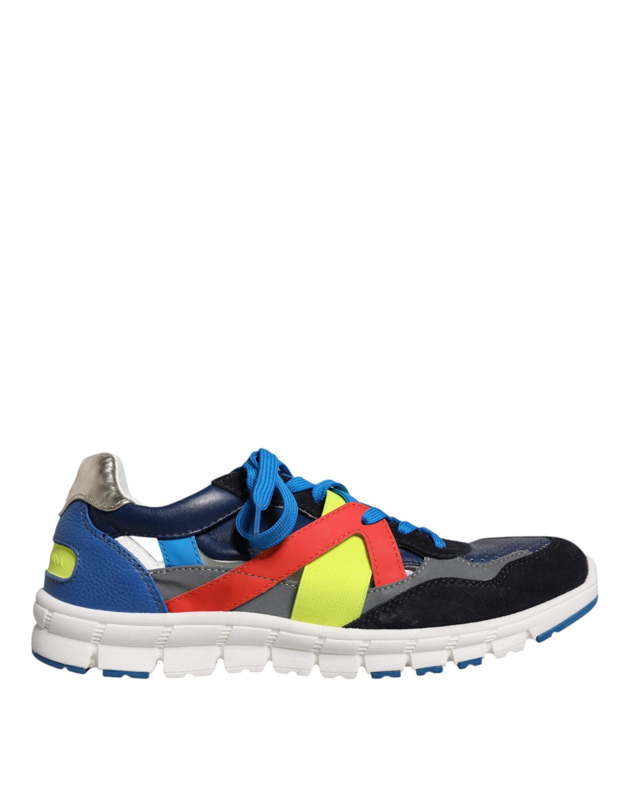 Dolce & Gabbana Multicolor Leder Wildleder Low Top Sneakers Schuhe-1