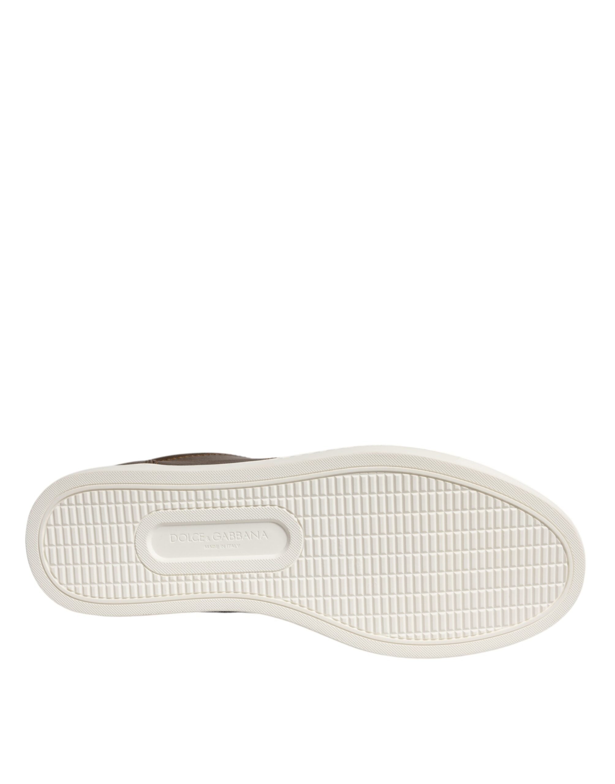 Dolce & Gabbana Gold Leather Logo London Men's Sneakers Shoes-7
