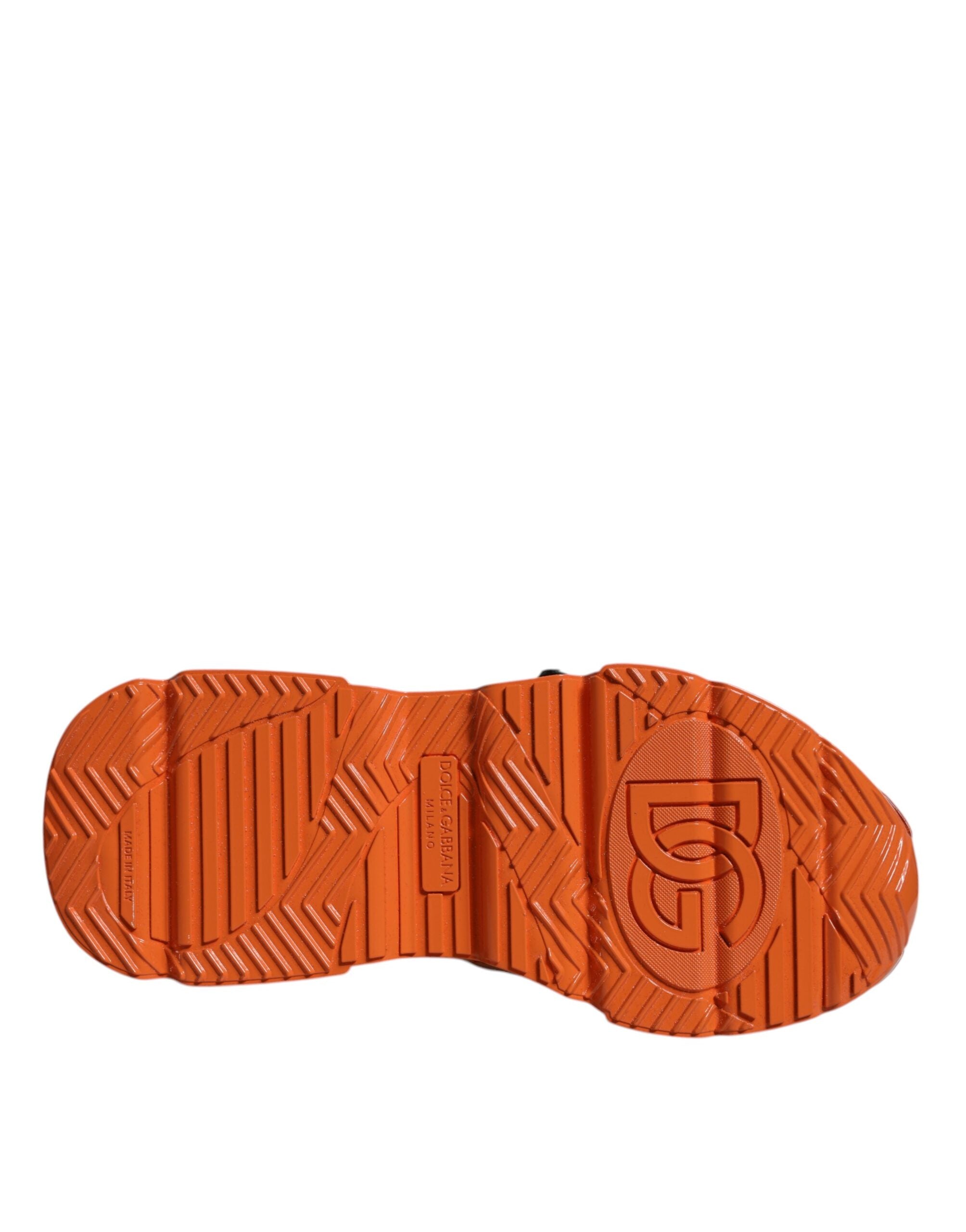 Dolce & Gabbana Orange Multi Panel Chunky High Top Sneakers Shoes-7