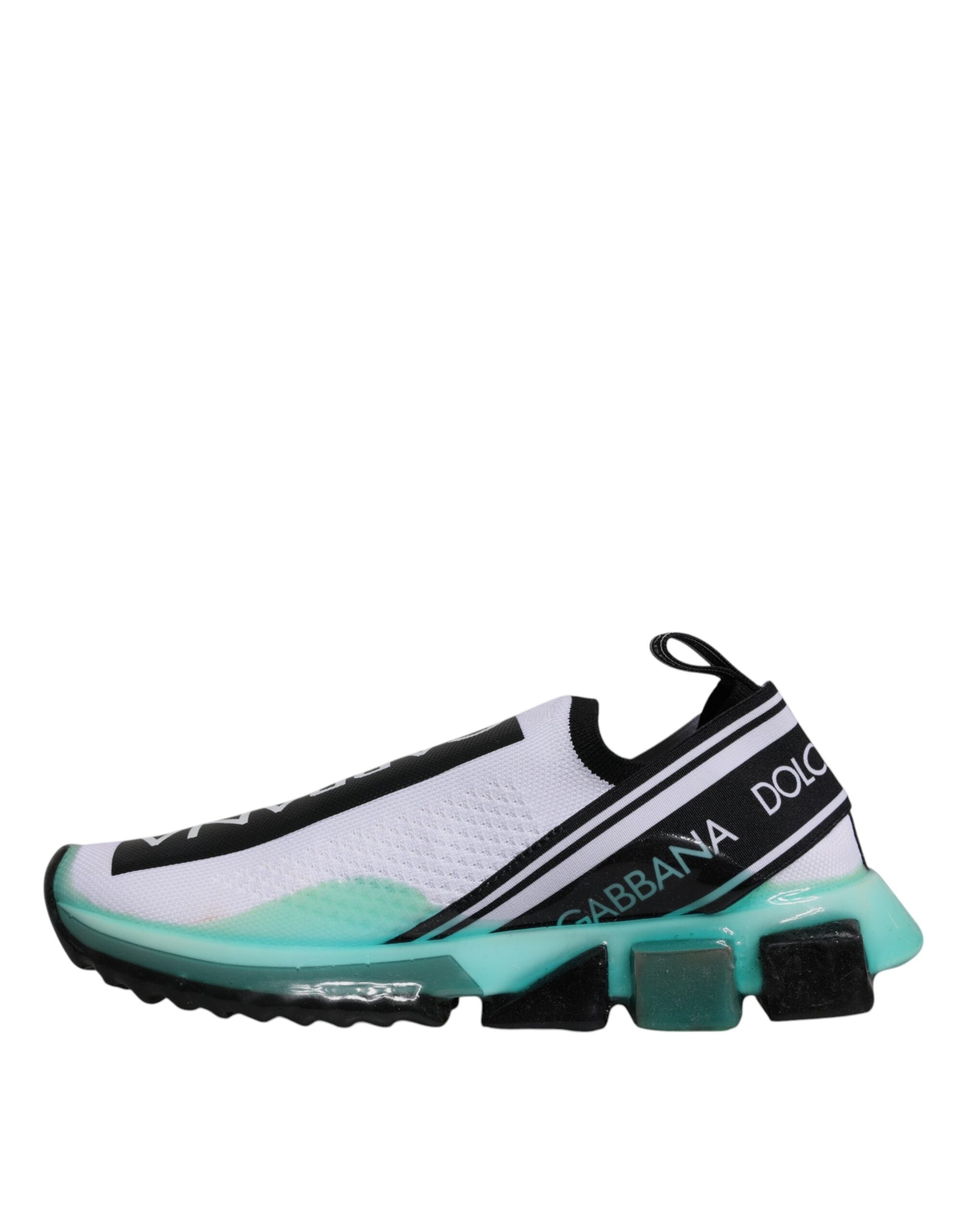 Dolce & Gabbana Weiß Blau Sorrento Slip On Turnschuhe Schuhe-5