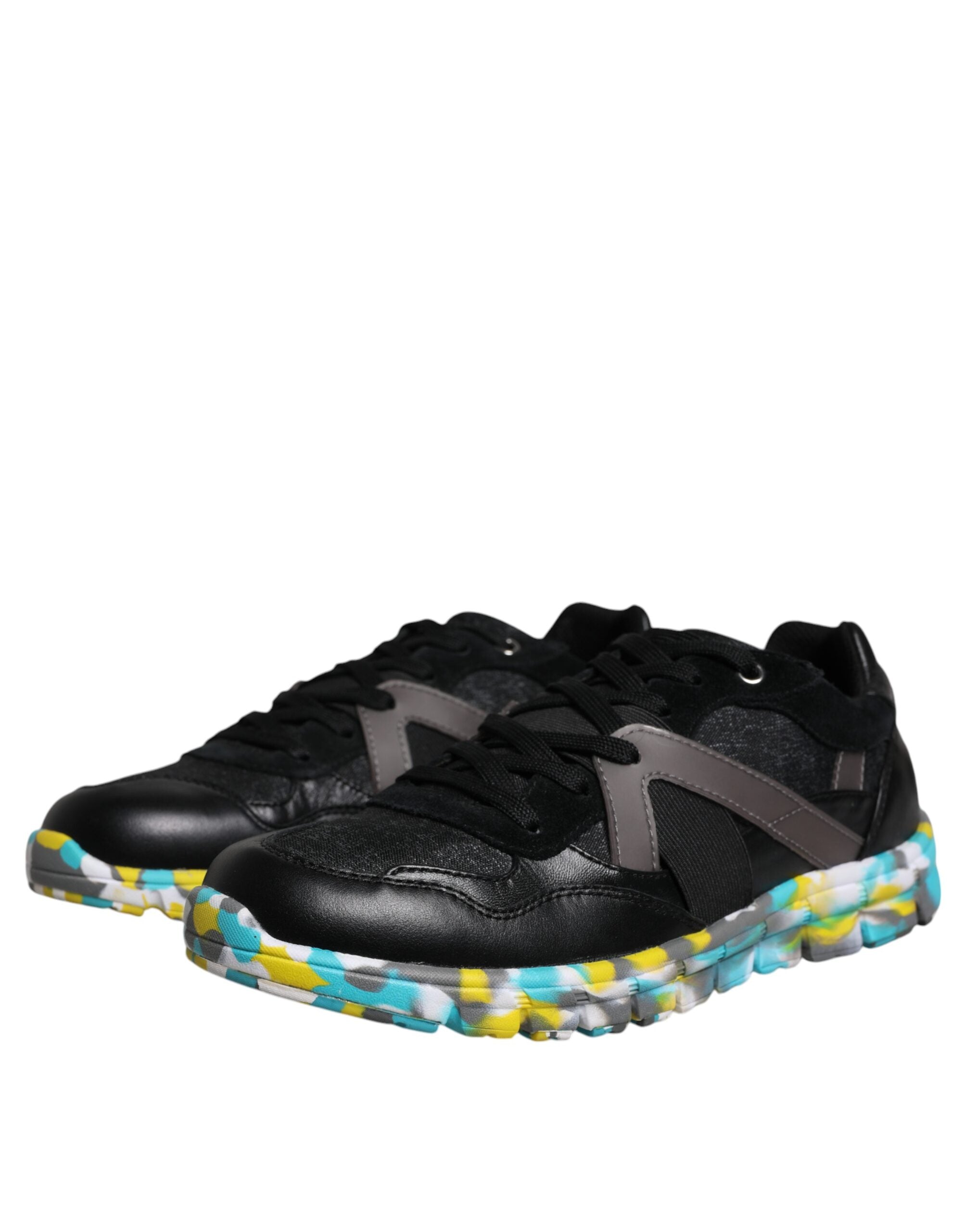 Dolce & Gabbana Schwarz Polyester Low Top Männer Turnschuhe Schuhe-2