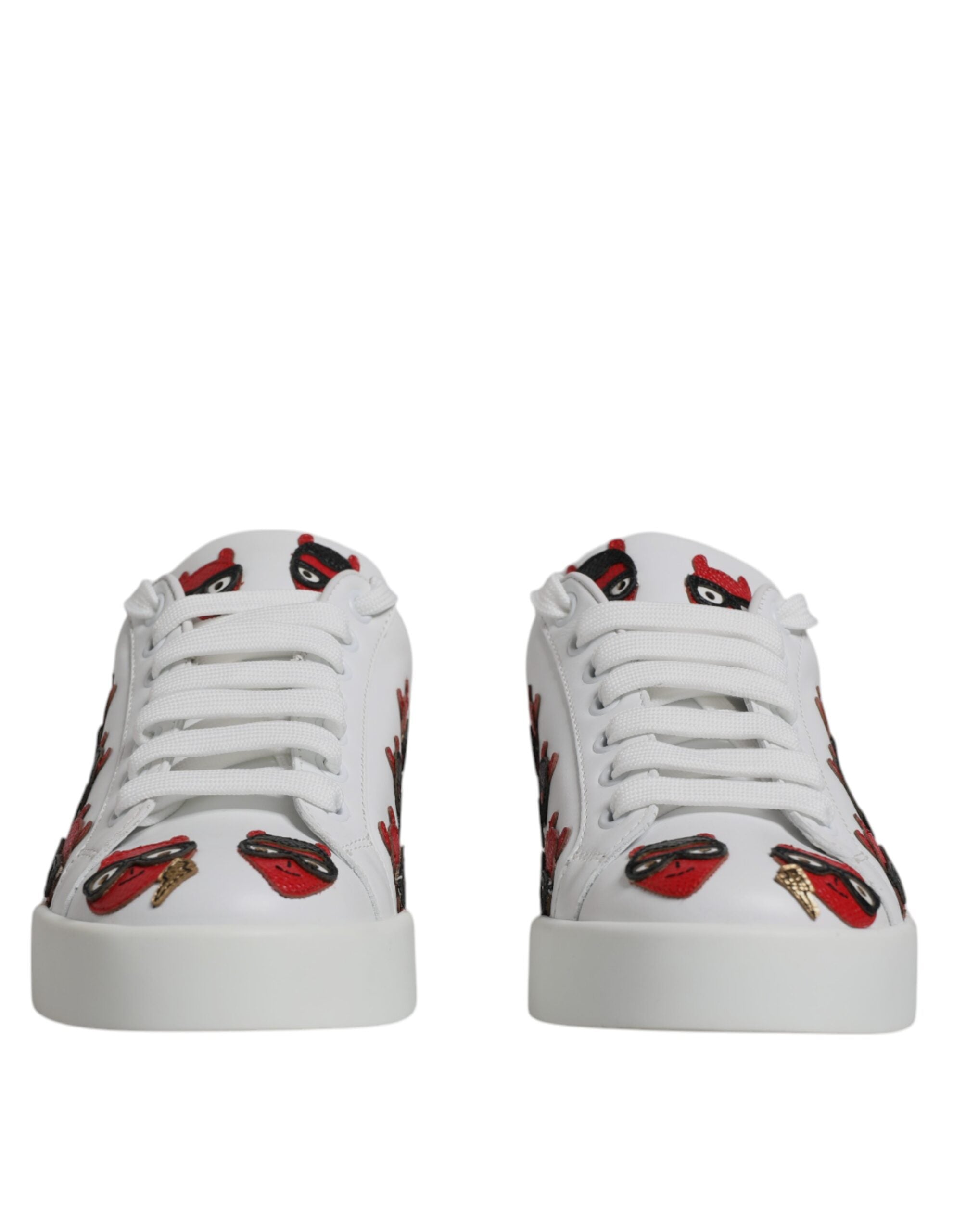 Zapatillas deportivas Portofino con cara de diablo blancas de Dolce & Gabbana-2