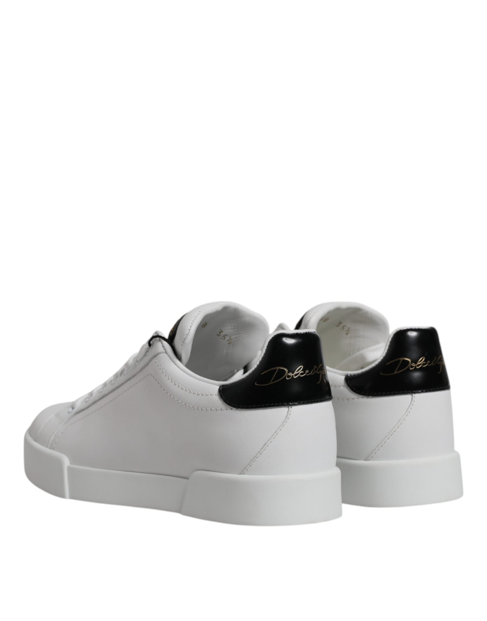 Dolce & Gabbana White Leather Classic Low Top Sneakers Shoes-5