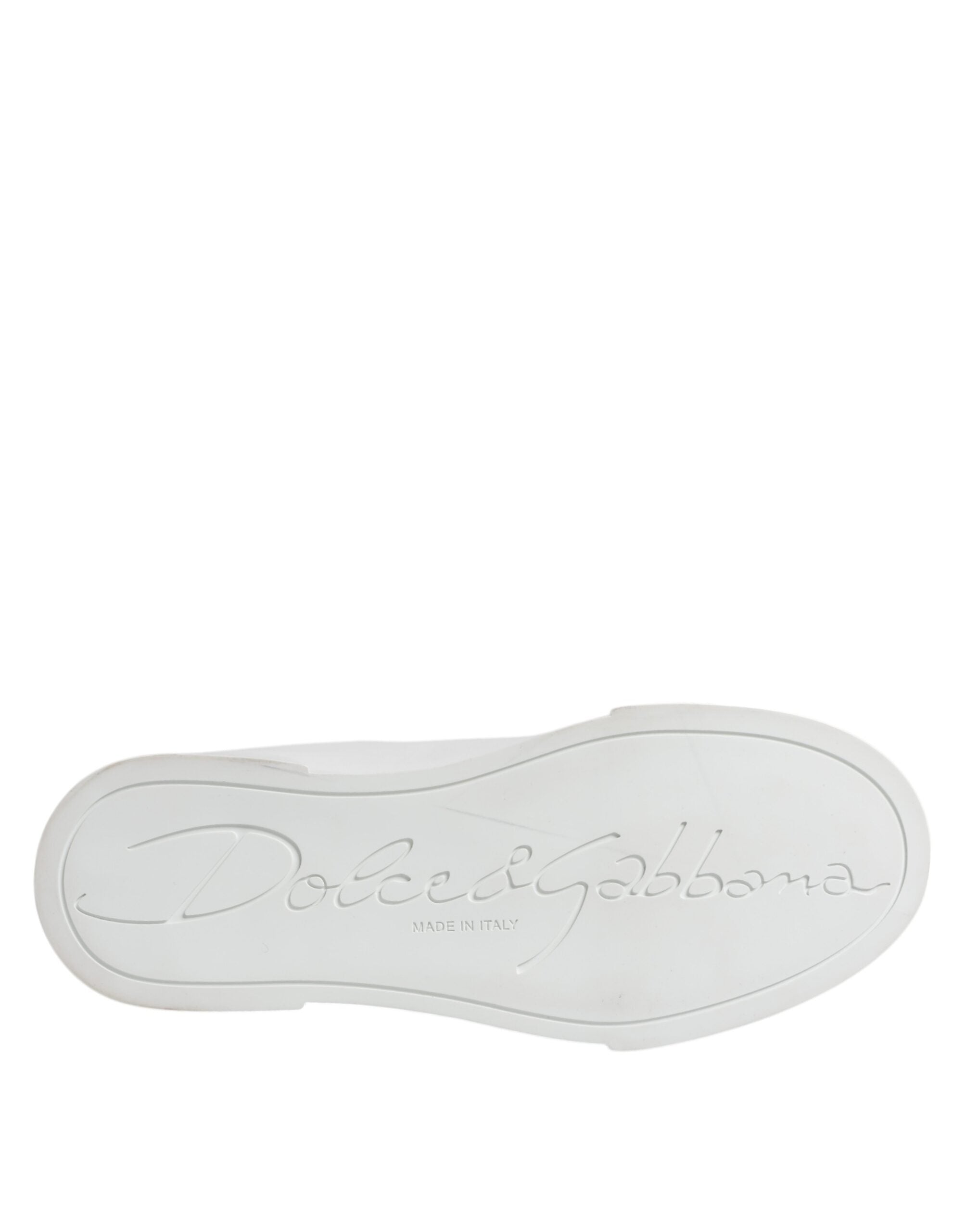 Dolce & Gabbana White Leather Classic Low Top Sneakers Shoes-6
