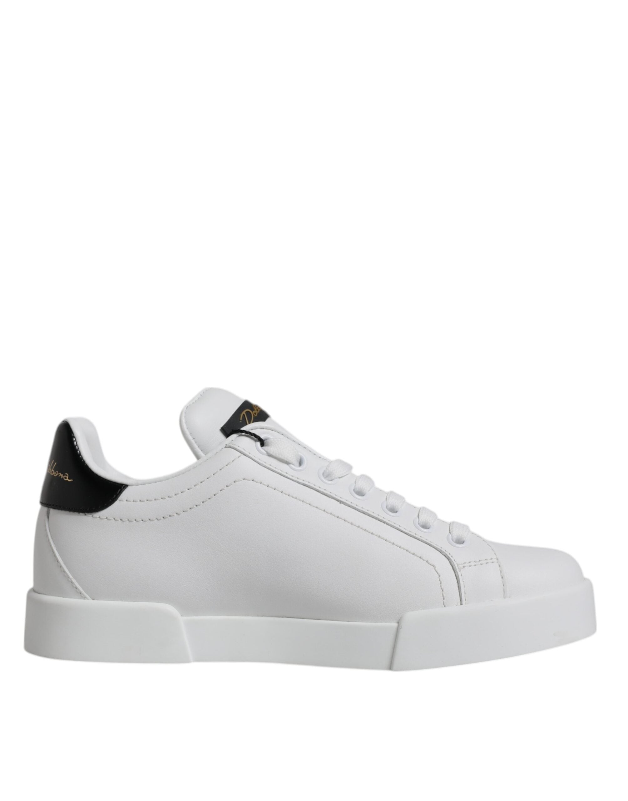 Dolce & Gabbana White Leather Classic Low Top Sneakers Shoes-7