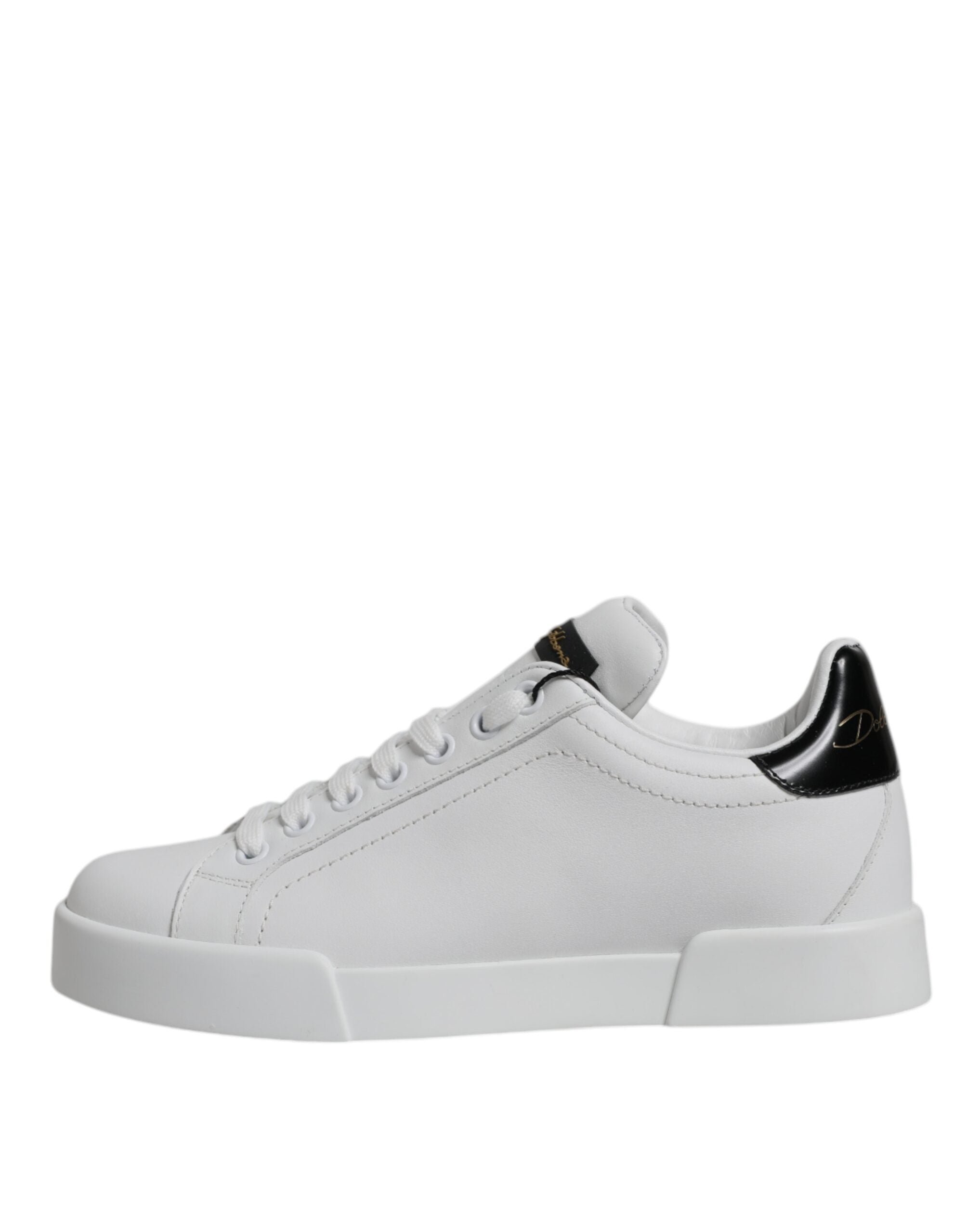 Dolce & Gabbana White Leather Classic Low Top Sneakers Shoes-8
