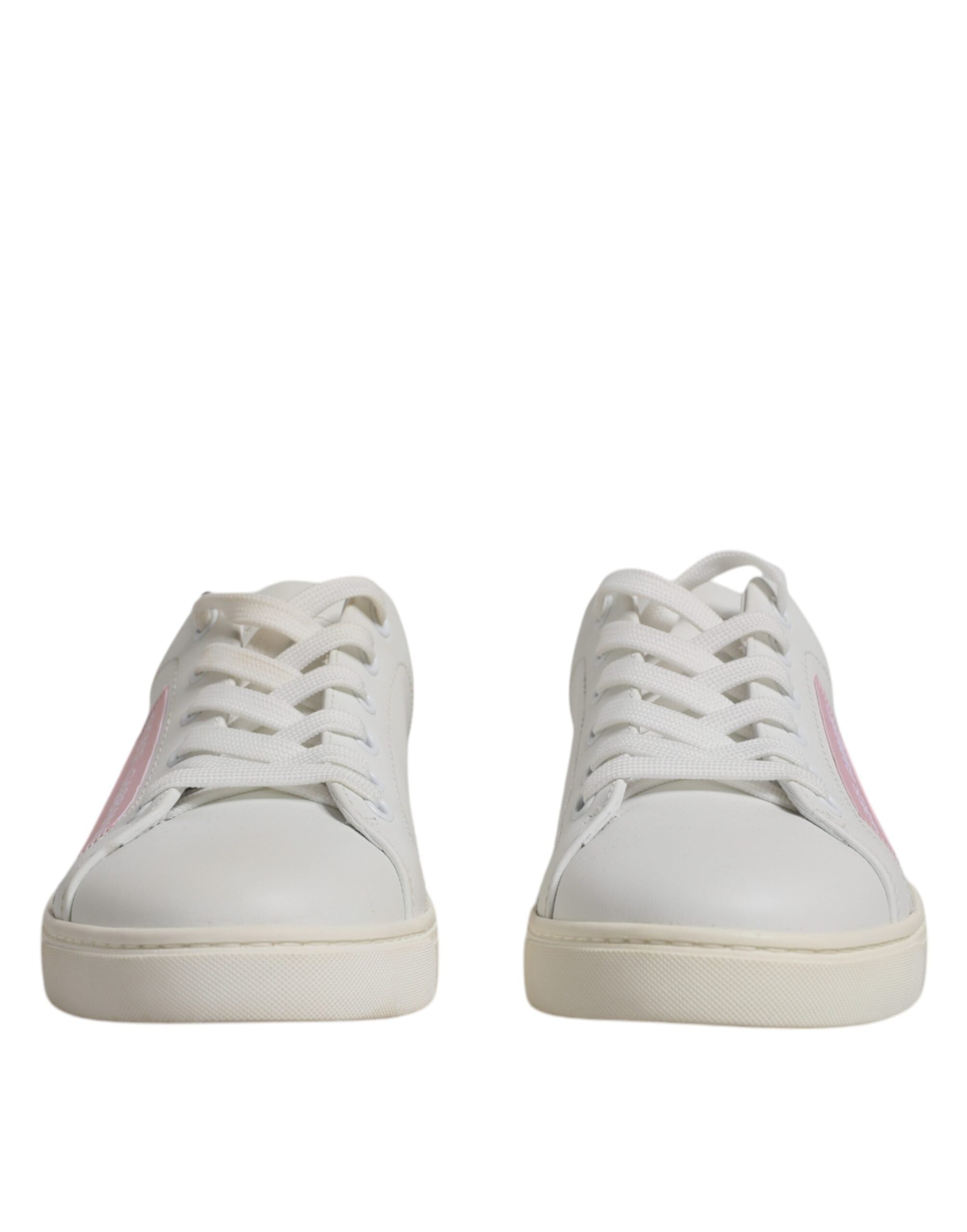 Dolce & Gabbana White Classic Calfskin Sneakers Shoes-2