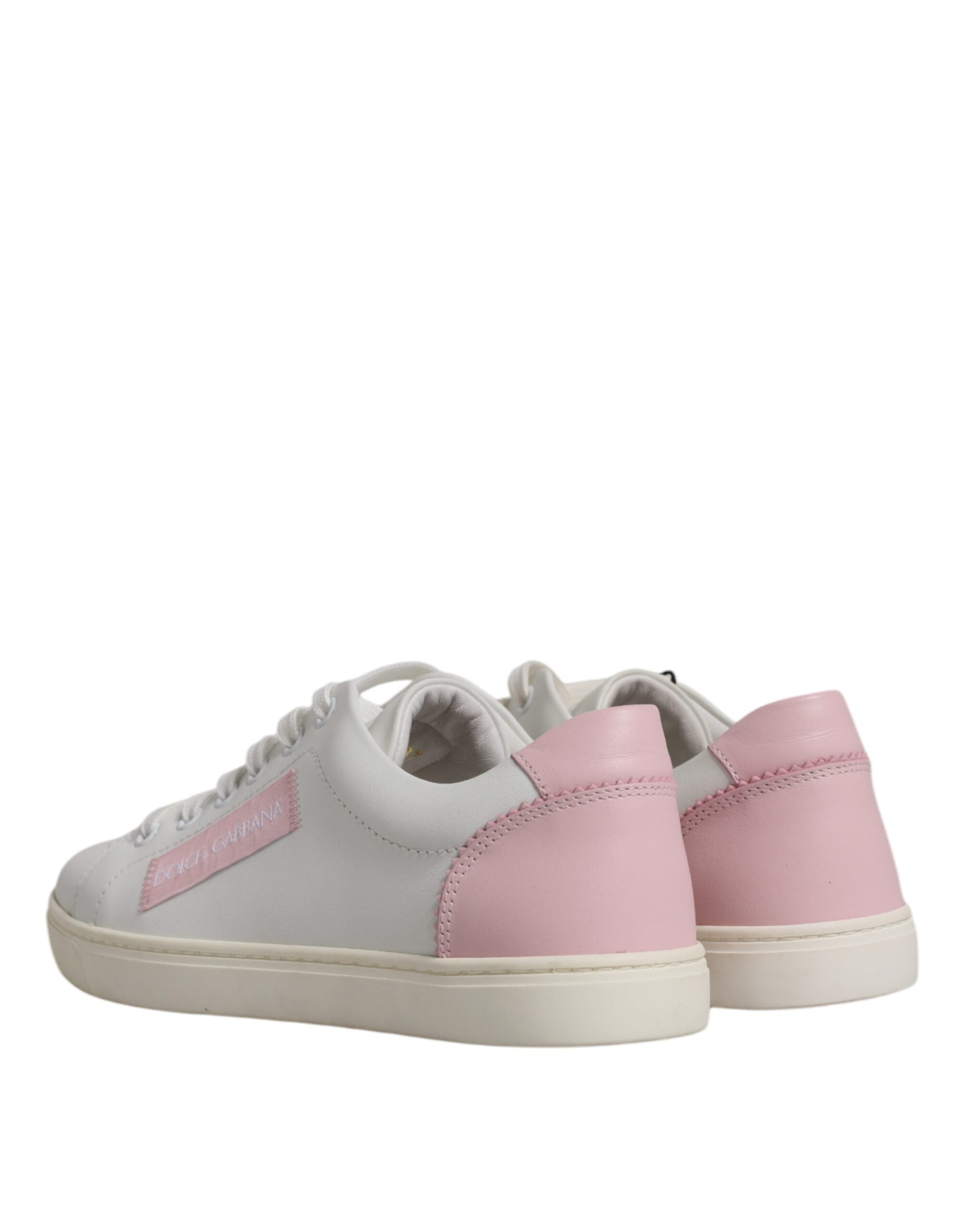 Dolce & Gabbana White Classic Calfskin Sneakers Shoes-4