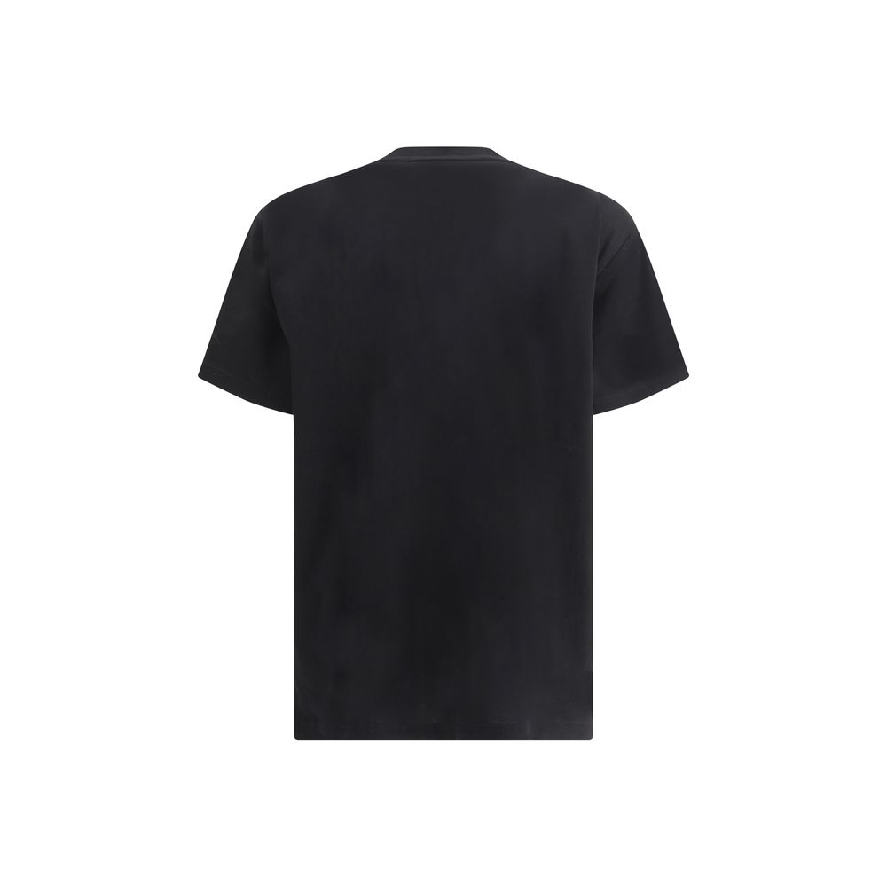 Burberry Schwarzes Baumwoll-T-Shirt-2