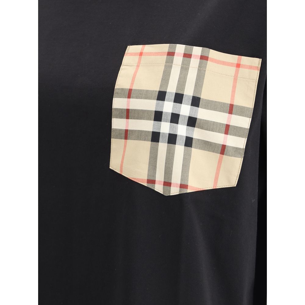 Burberry Schwarzes Baumwoll-T-Shirt-3
