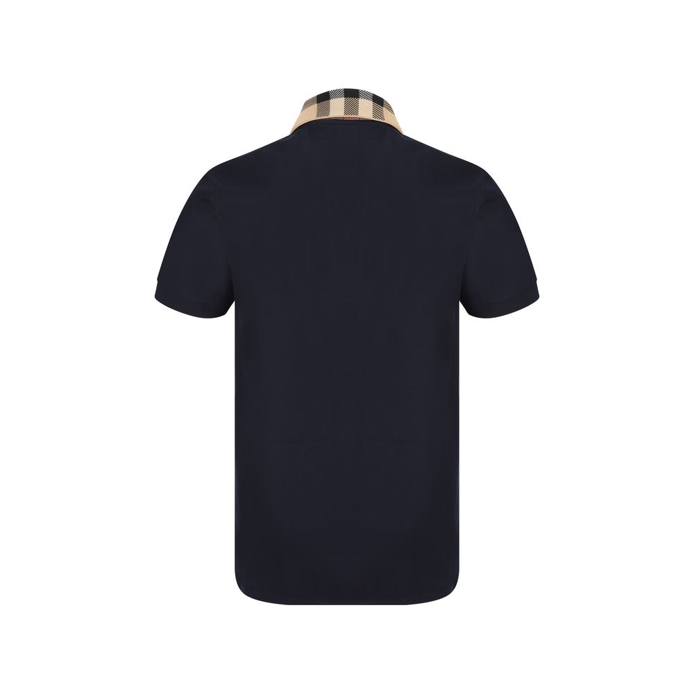 Burberry Blue Cotton Polo Shirt-2