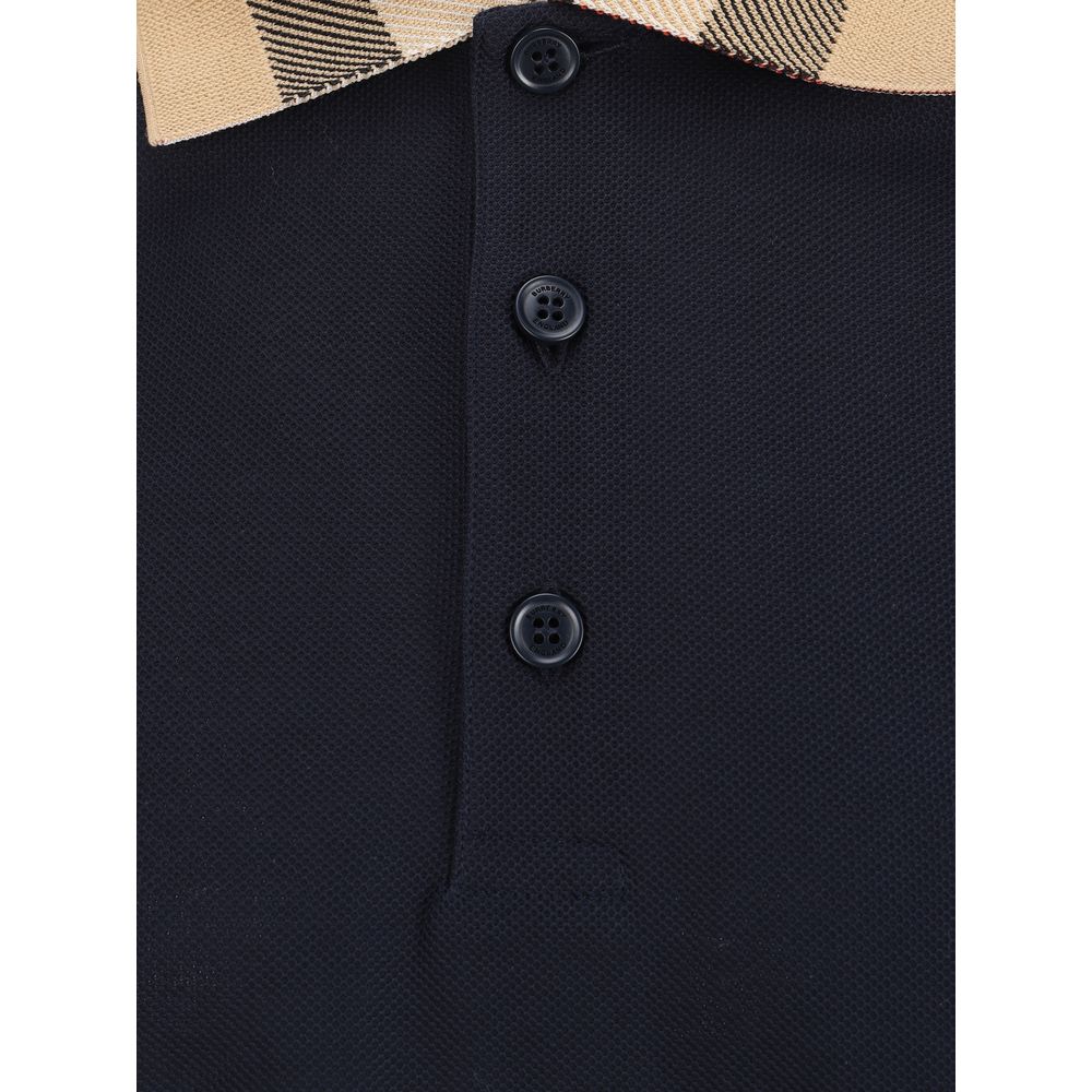 Burberry Blue Cotton Polo Shirt-3