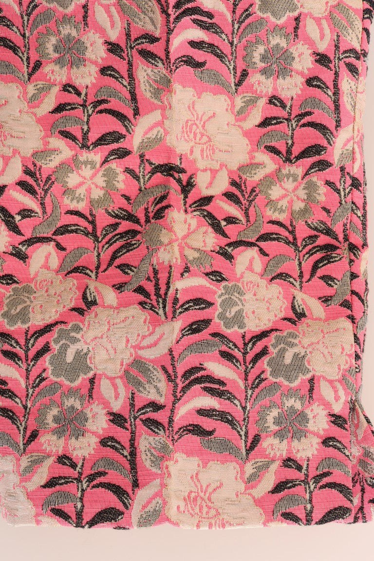Dolce & Gabbana pink floral brocade capri pants-6