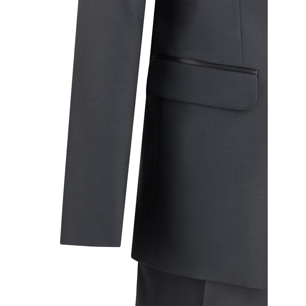 Dsquared² Schwarzer Woll-Anzug aus Fleece mit zwei Teilen-3