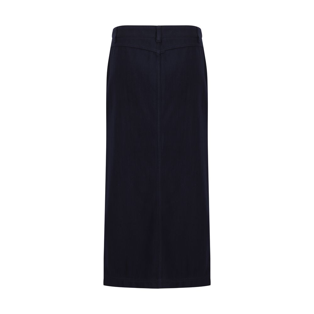 Giorgio Armani blue cotton skirt-2