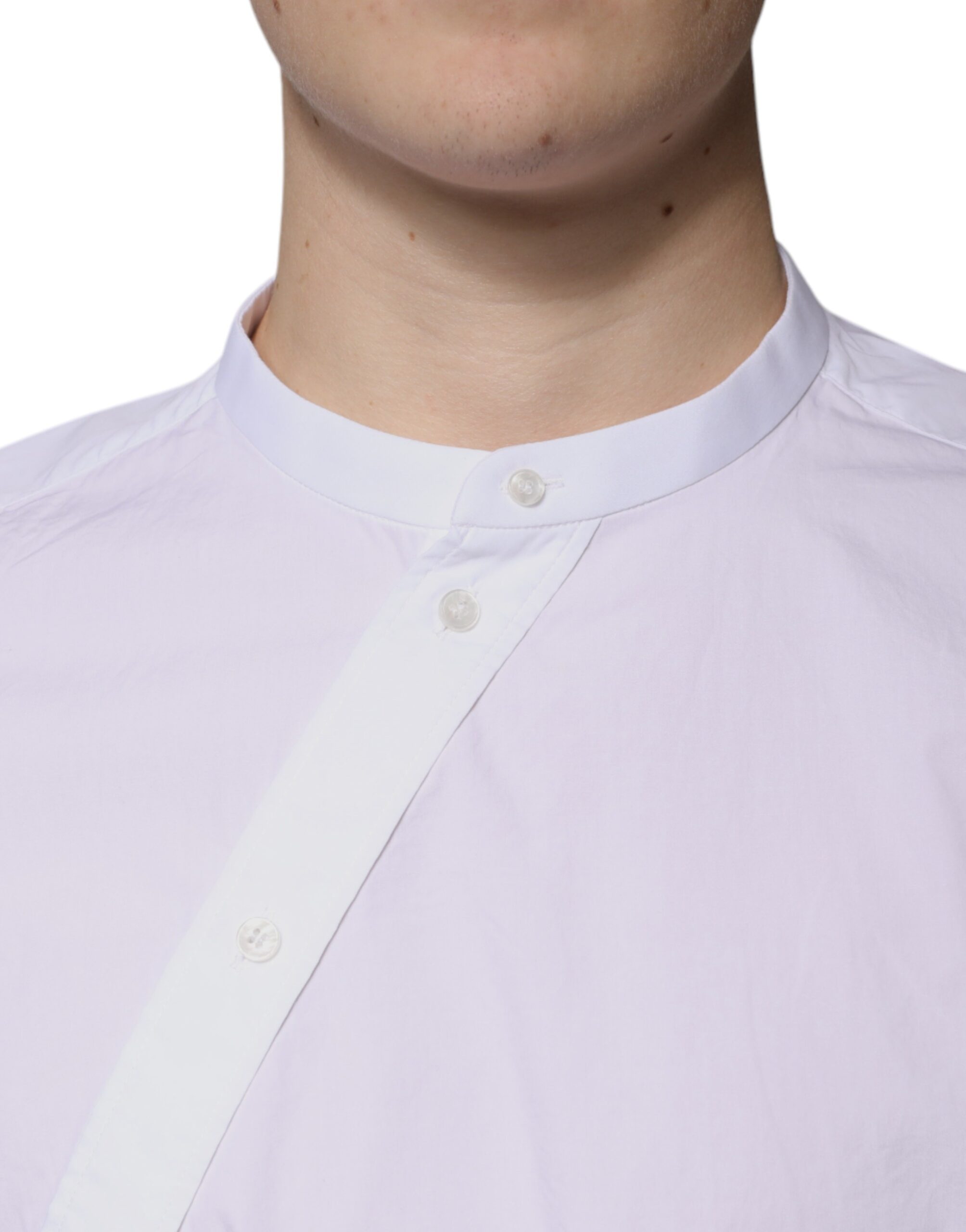 Dolce & Gabbana White Cotton Shirt MARTINI Slim Fit-5
