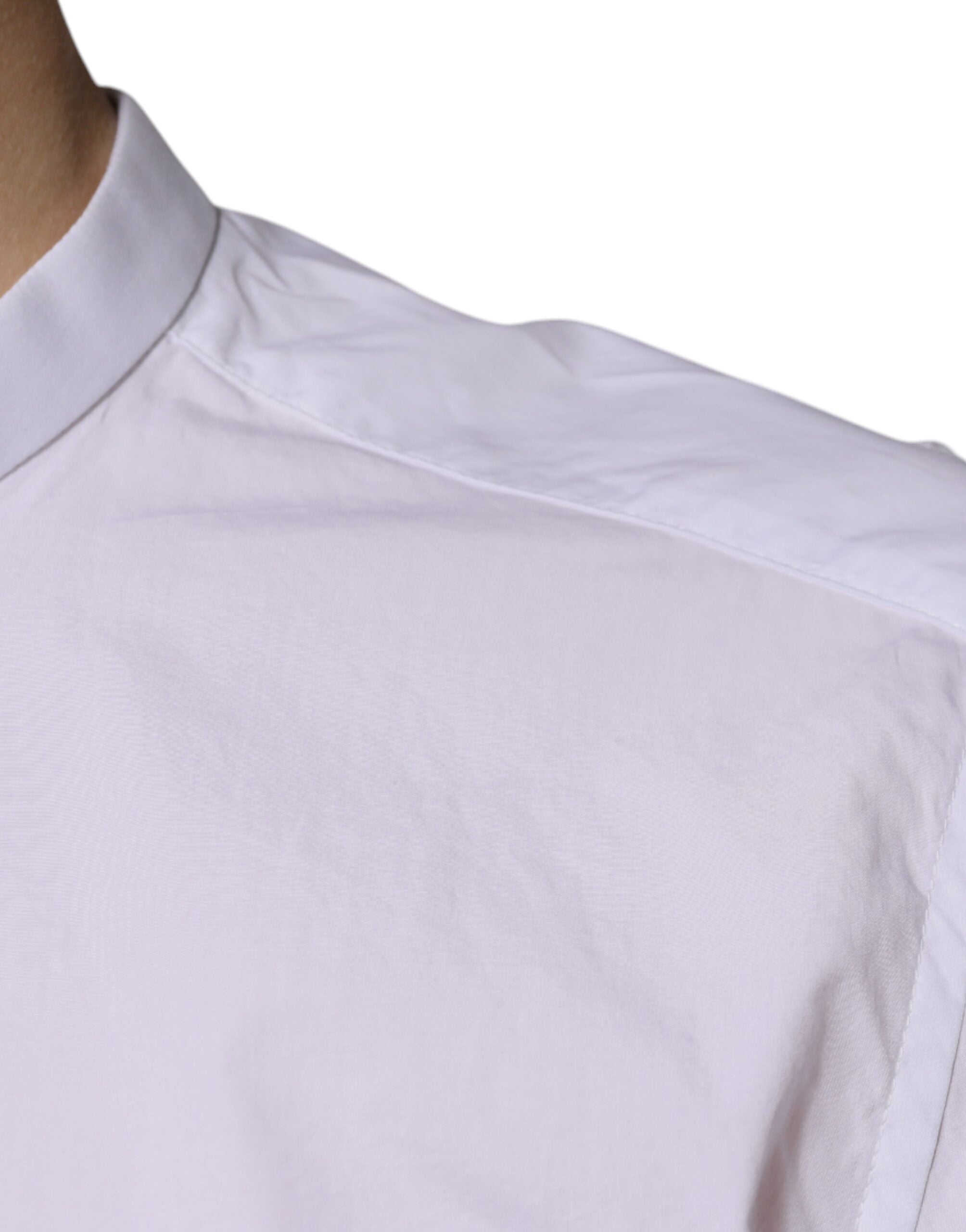Dolce & Gabbana White Cotton Shirt MARTINI Slim Fit-6