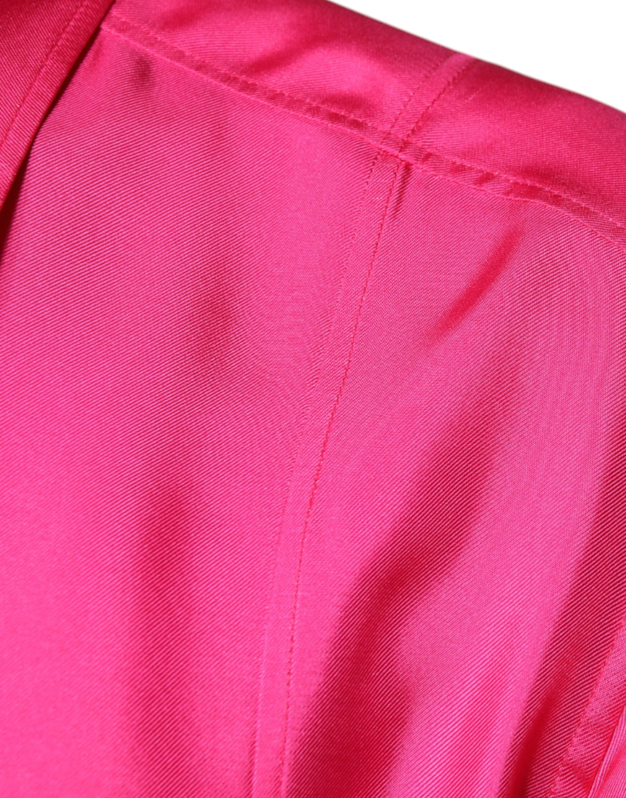 Dolce & Gabbana Pink silk button-front shirt for men-6