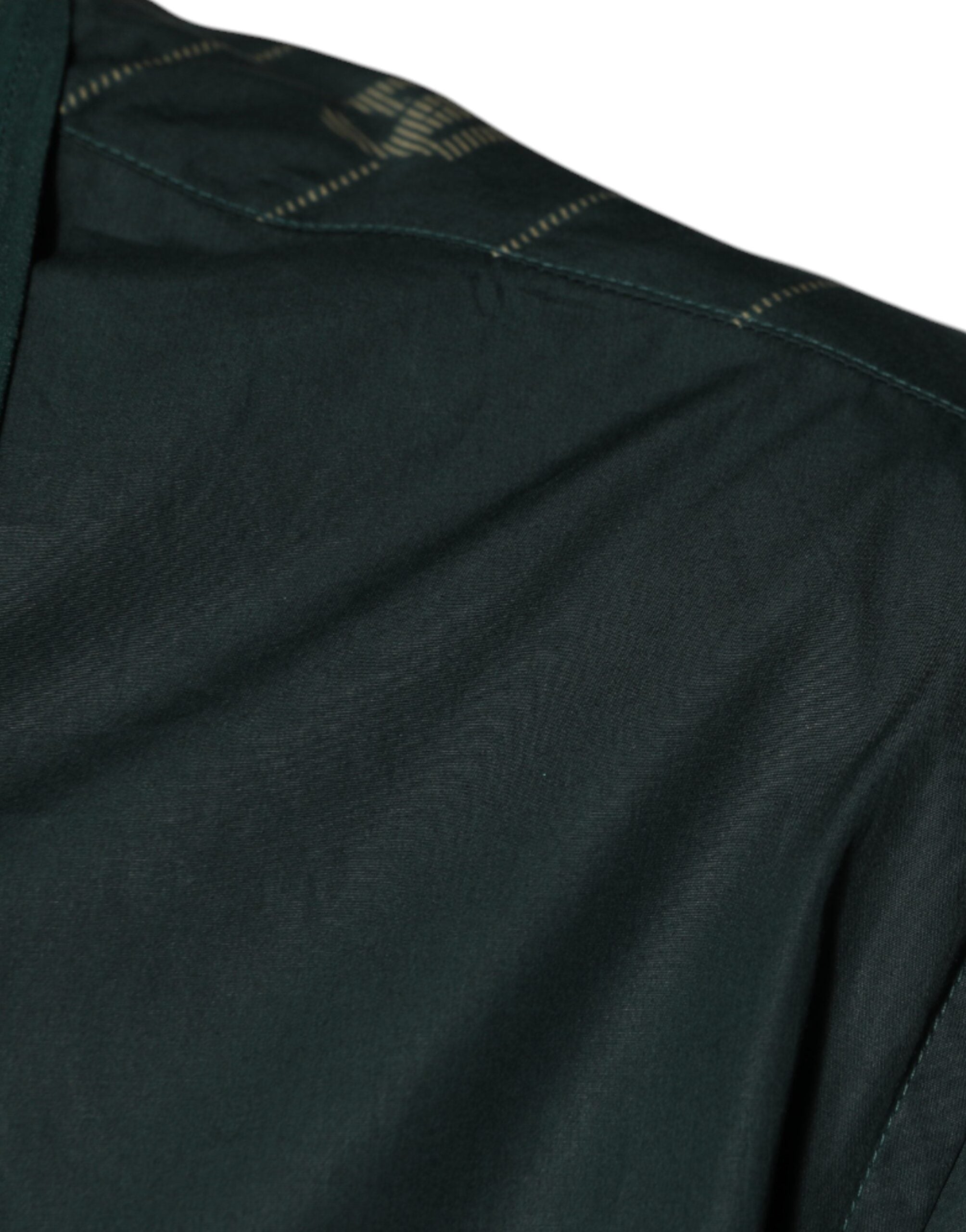 Dolce & Gabbana Green Logo Long Sleeve Shirt MARTINI Casual Shirt-6
