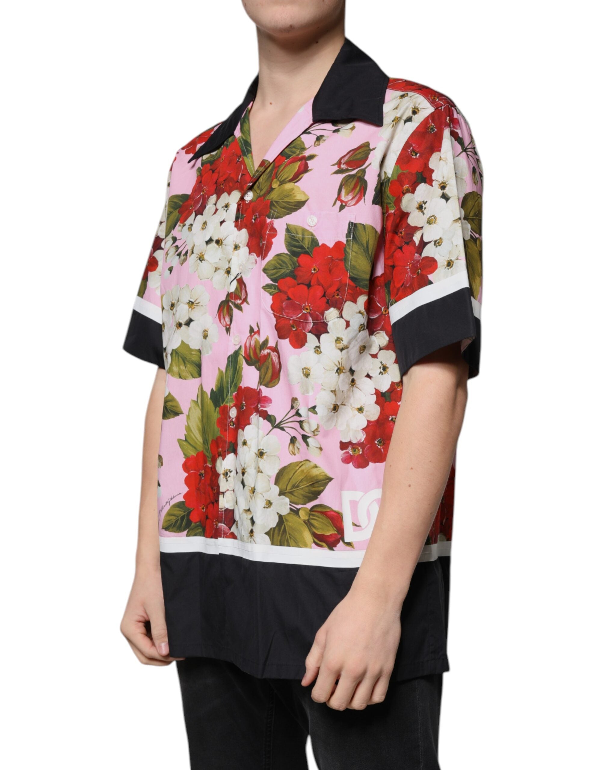 Dolce & Gabbana Multicolor Floral Button Down Casual Shirt-3
