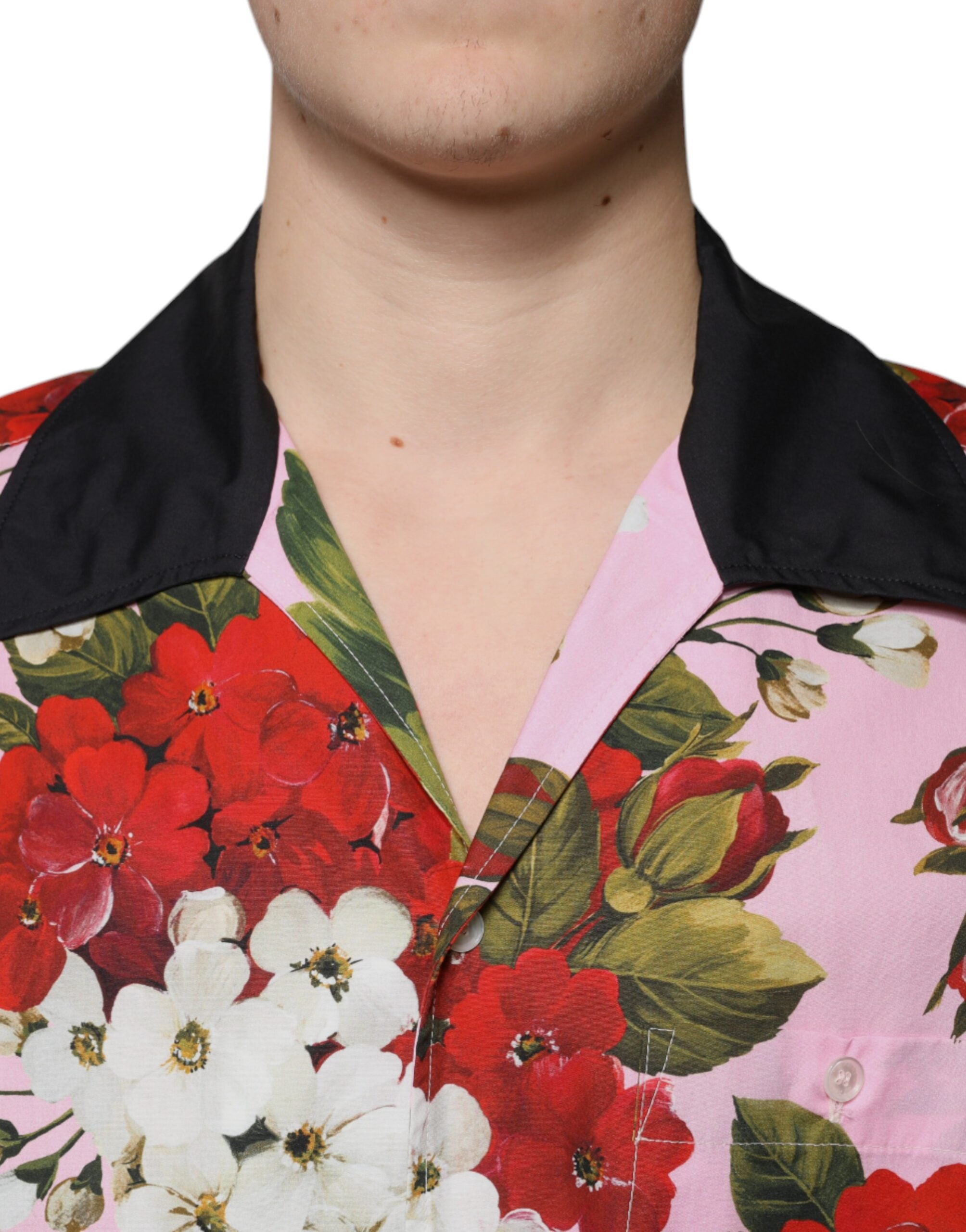 Dolce & Gabbana Multicolor Floral Button Down Casual Shirt-5