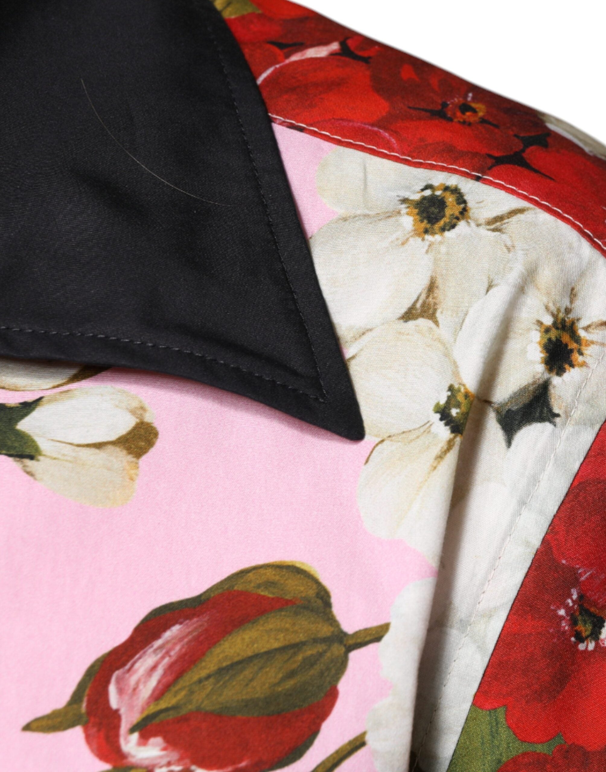 Dolce & Gabbana Multicolor Floral Button Down Casual Shirt-6