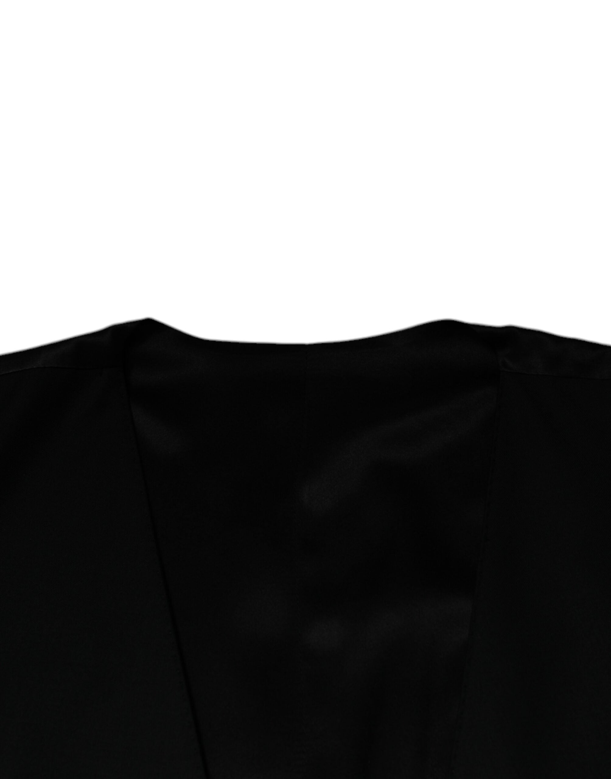 Dolce & Gabbana Black Wool Formal Dress Men's Vest-6