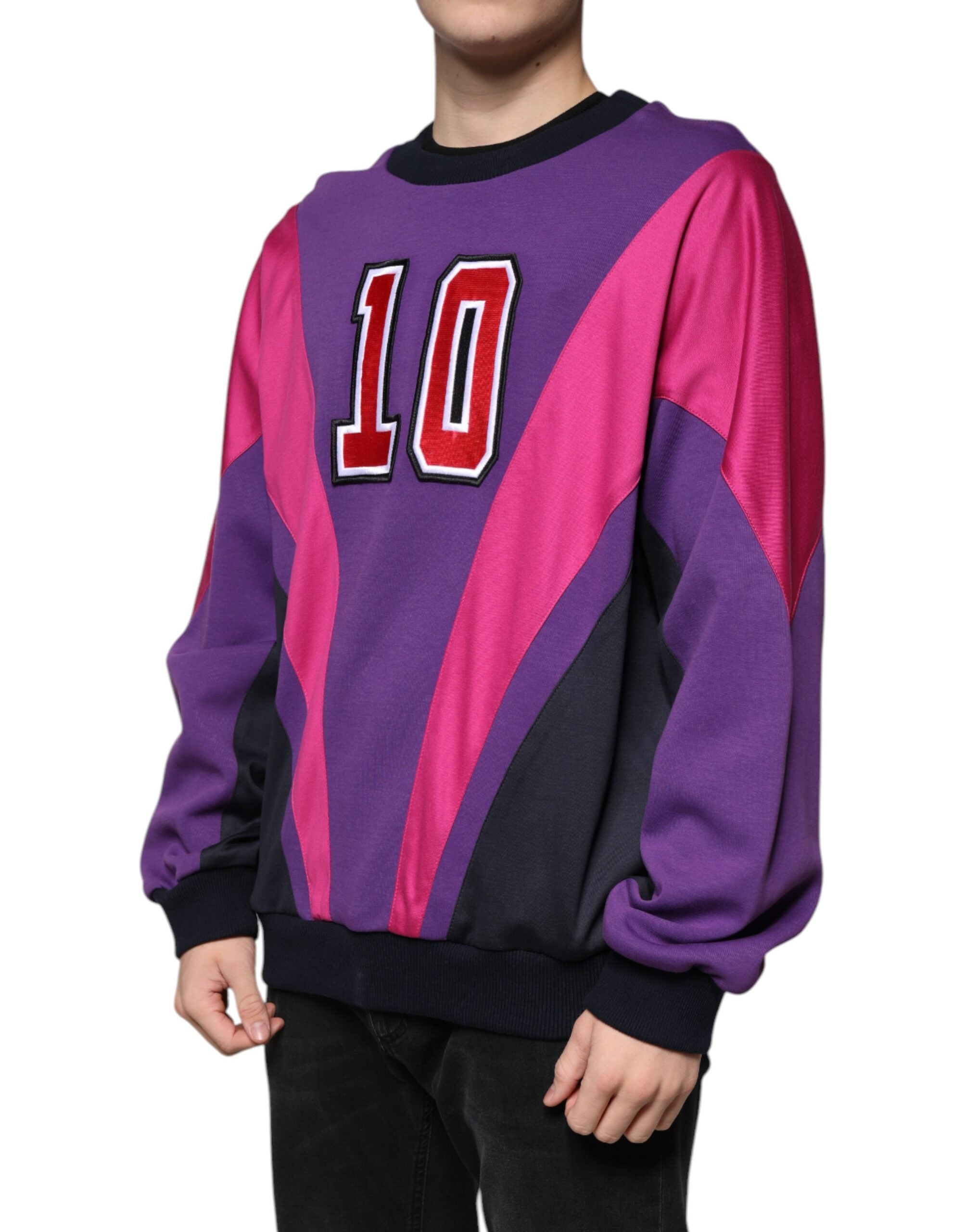 Dolce & Gabbana Multicolor Rundhalsausschnitt Männer Sweatshirt Pullover-3