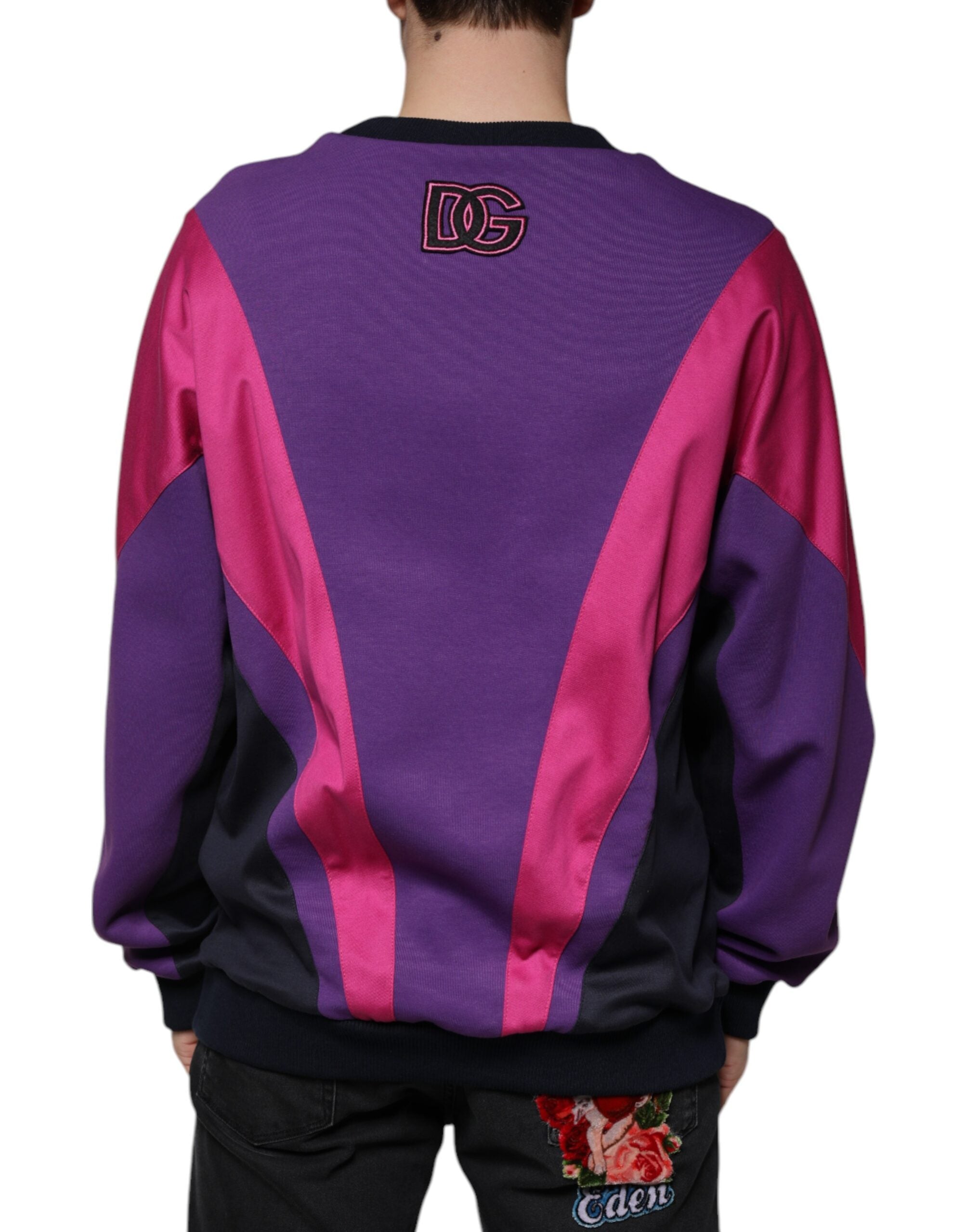 Dolce & Gabbana Multicolor Rundhalsausschnitt Männer Sweatshirt Pullover-4