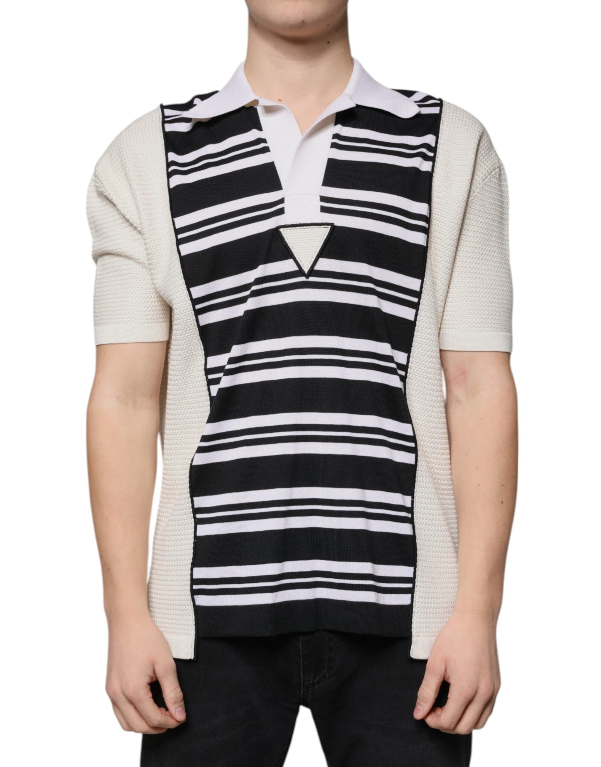 Dolce & Gabbana multicoloured striped polo shirt with collar