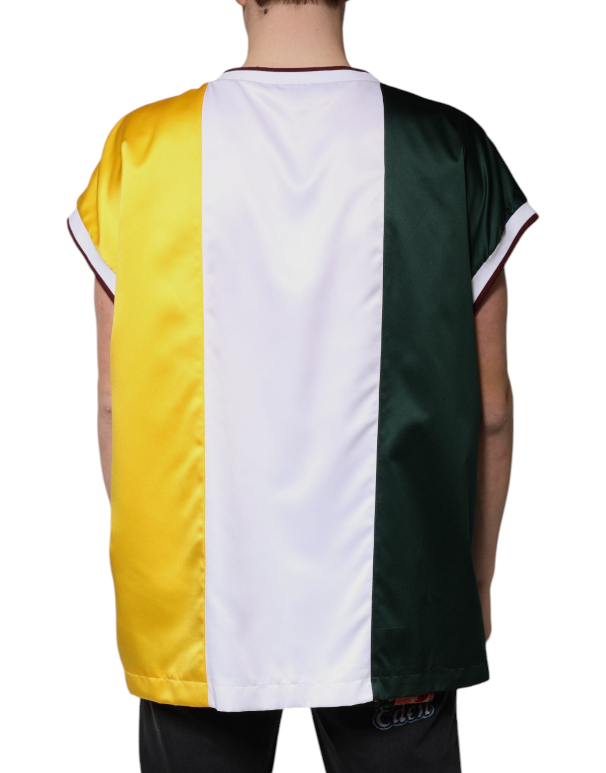 Dolce & Gabbana Multicolored Sleeveless Jersey Tank Top-4