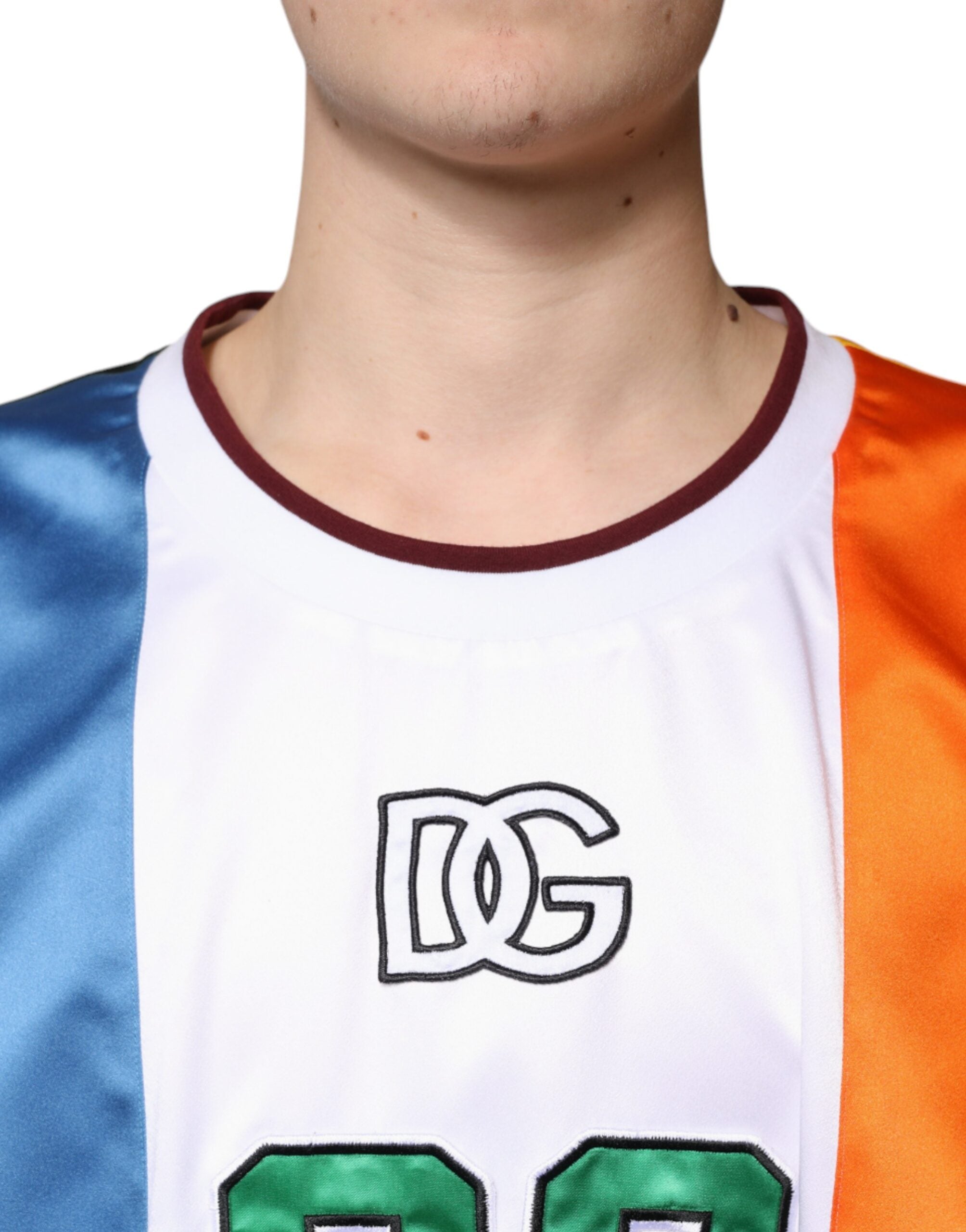 Dolce & Gabbana Multicolored Sleeveless Jersey Tank Top-5