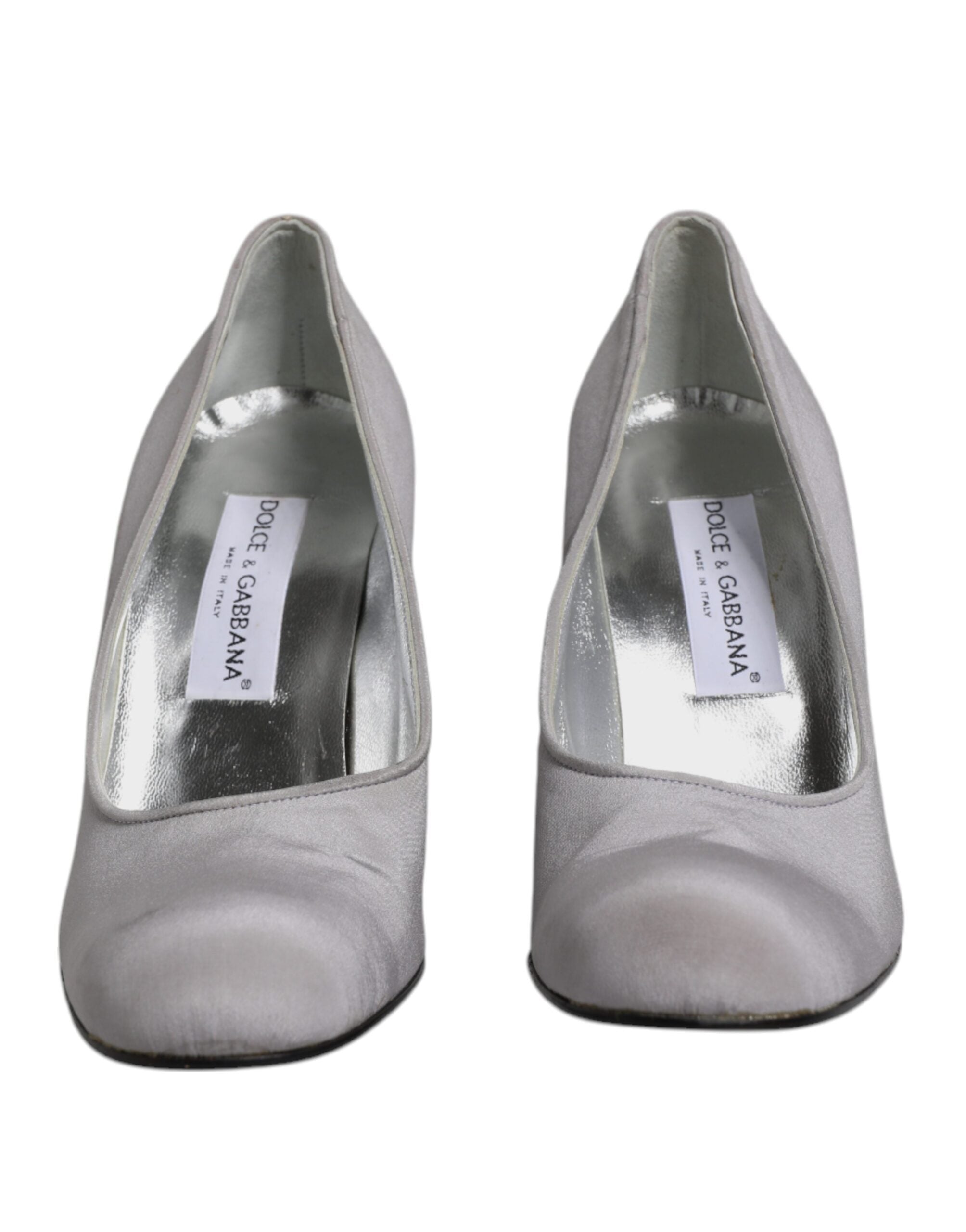 Dolce & Gabbana Grey Suede Leather High-Heeled Pumps Shoes-2