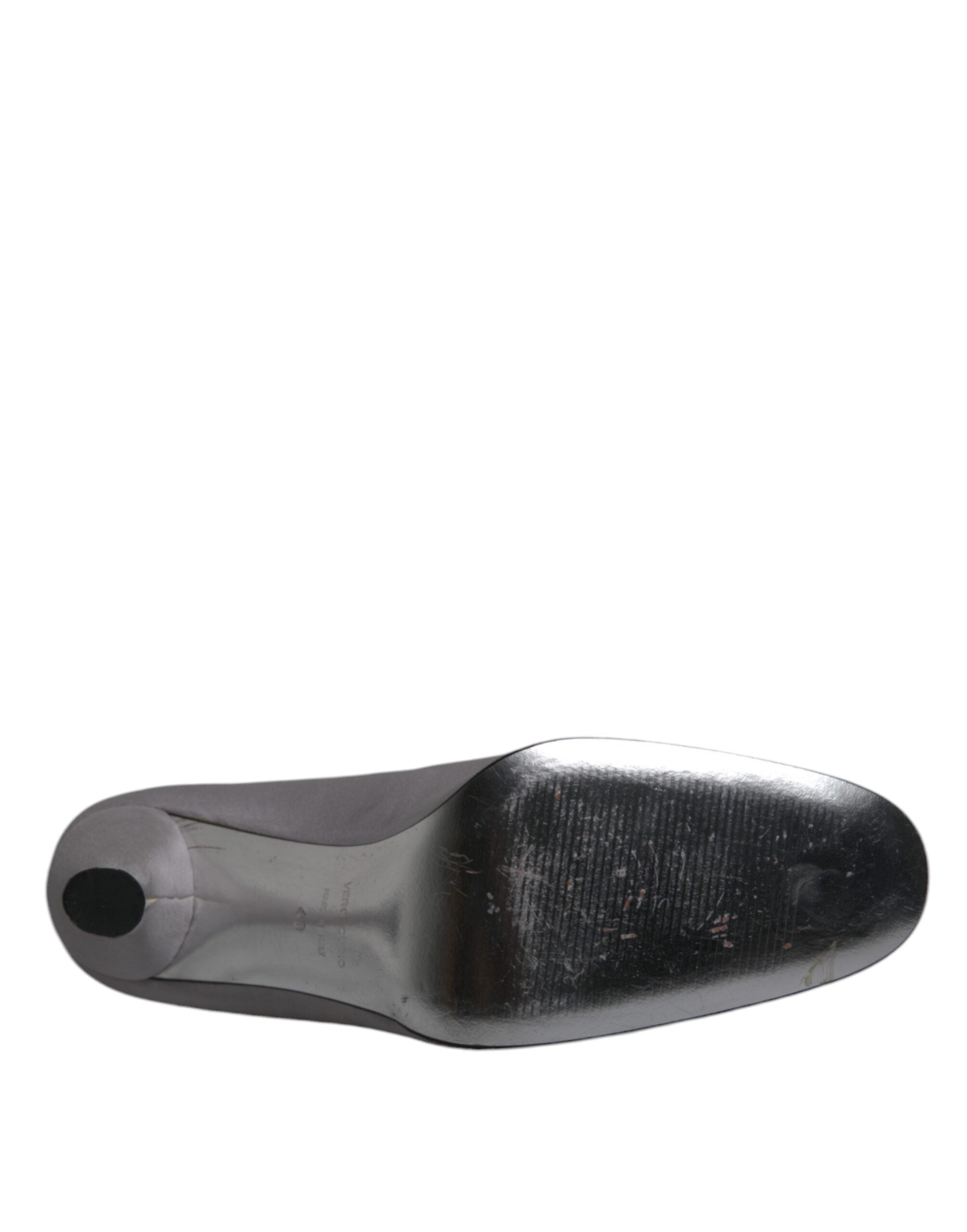 Dolce & Gabbana Grey Suede Leather High-Heeled Pumps Shoes-6