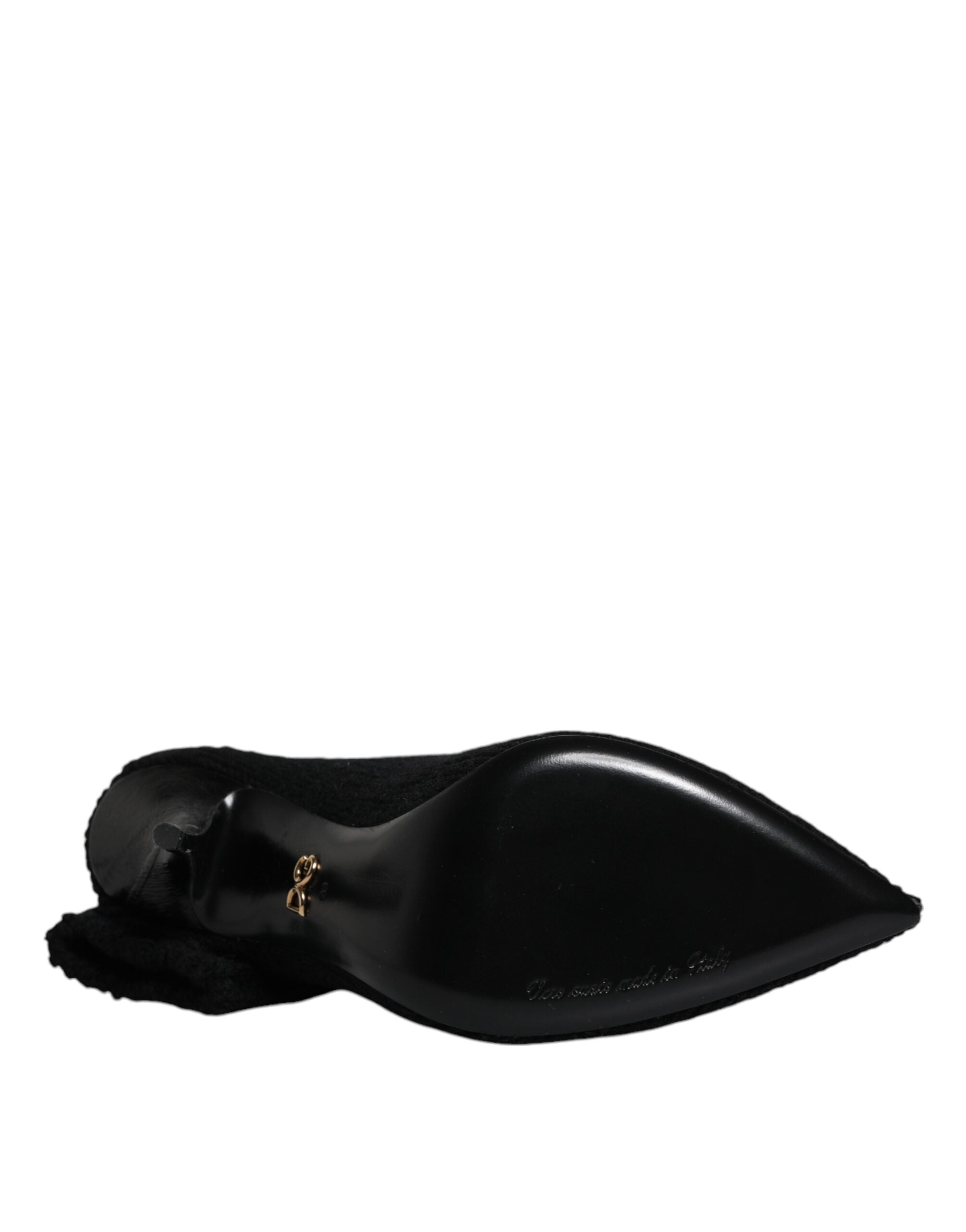Botas negras de tacón de aguja a media pantorrilla de Dolce & Gabbana-8