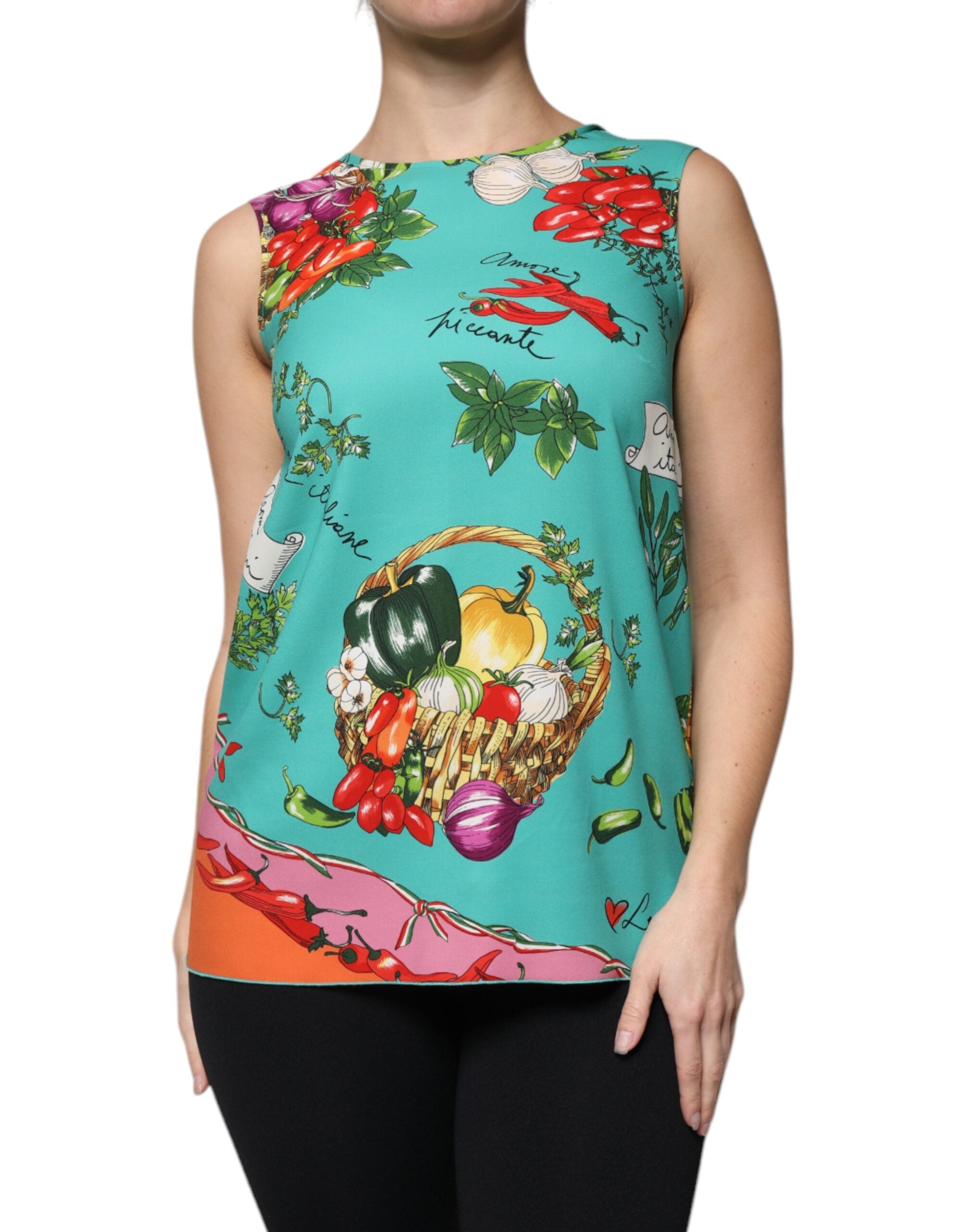 Dolce & Gabbana Multicolor Gemüse ärmelloses Tank-Top-1