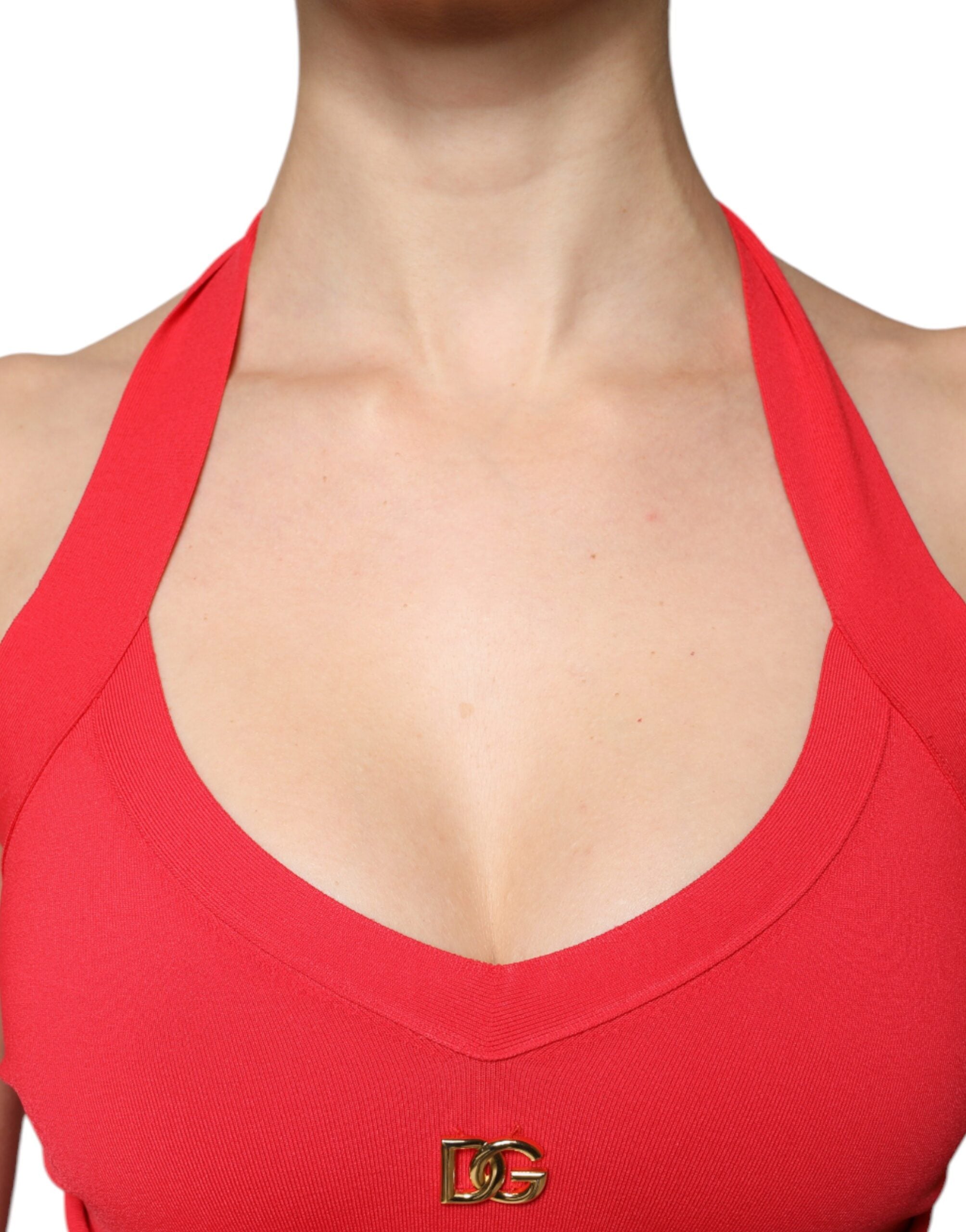 Dolce & Gabbana Red sleeveless viscose tank top-5