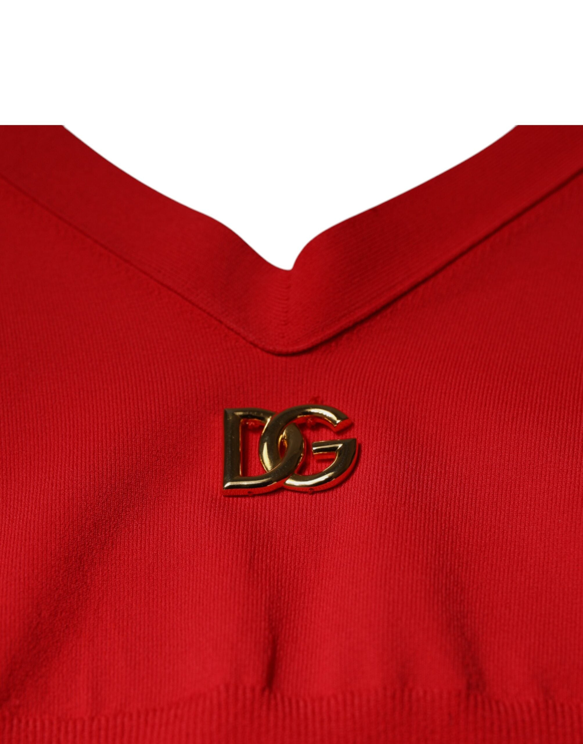 Dolce & Gabbana Red sleeveless viscose tank top-7