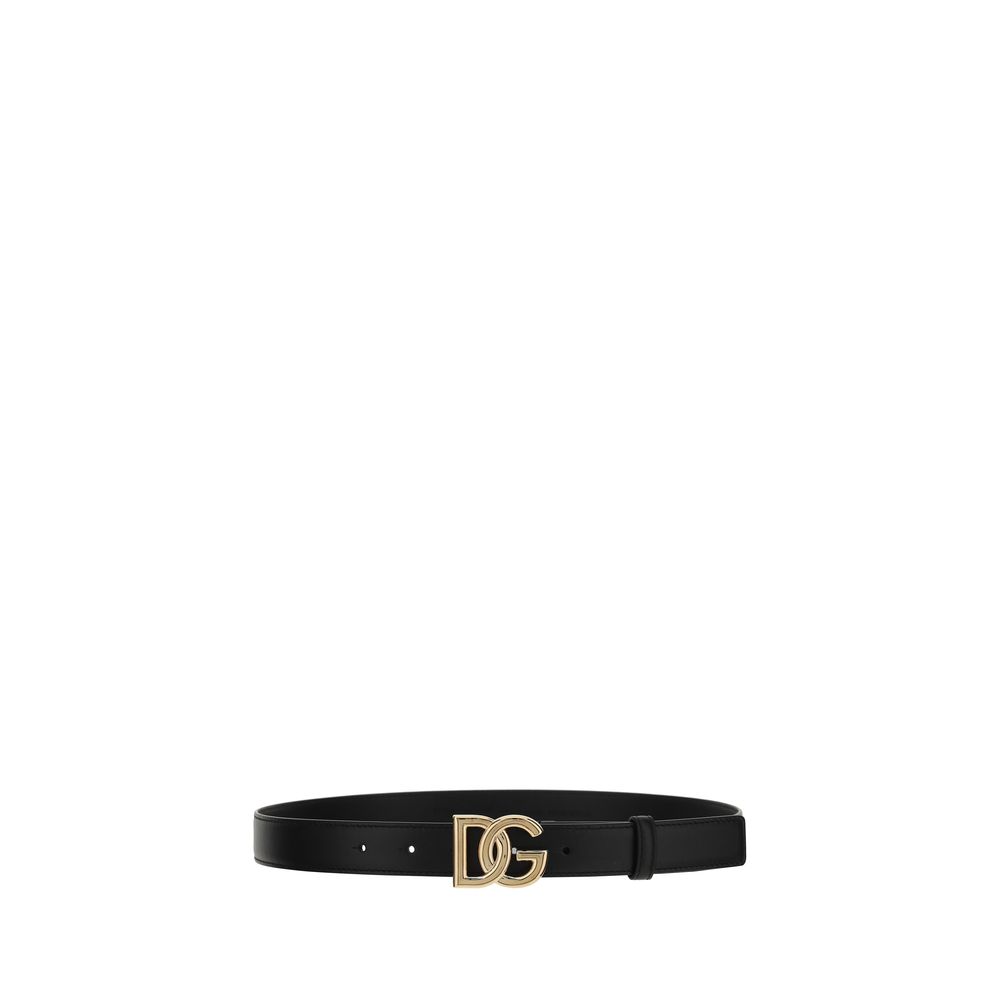 Dolce & Gabbana Black Regular Calfskin Belt Bos Taurus-2