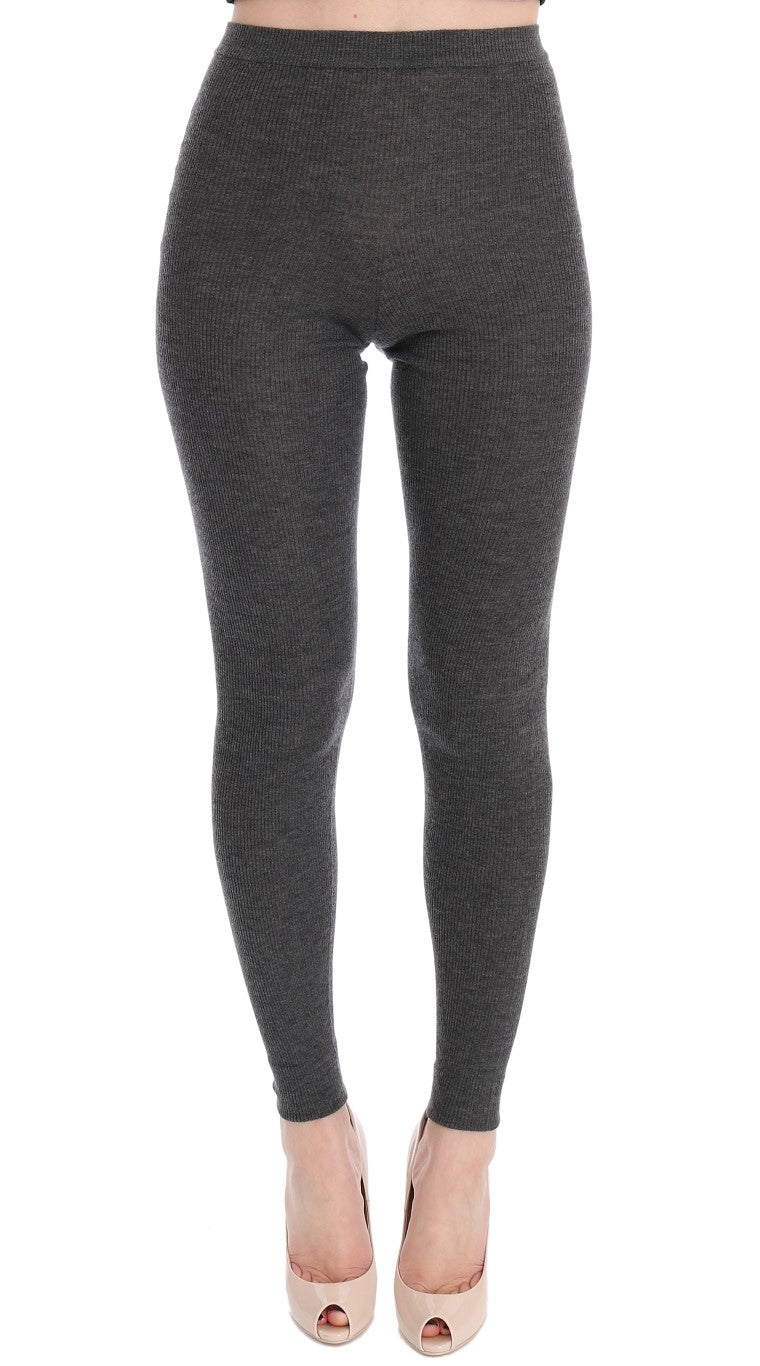Medias elásticas de cachemir gris de Dolce & Gabbana-1