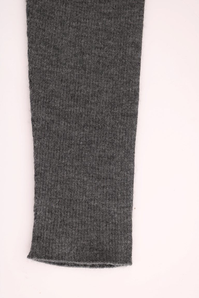 Medias elásticas de cachemir gris de Dolce & Gabbana-8