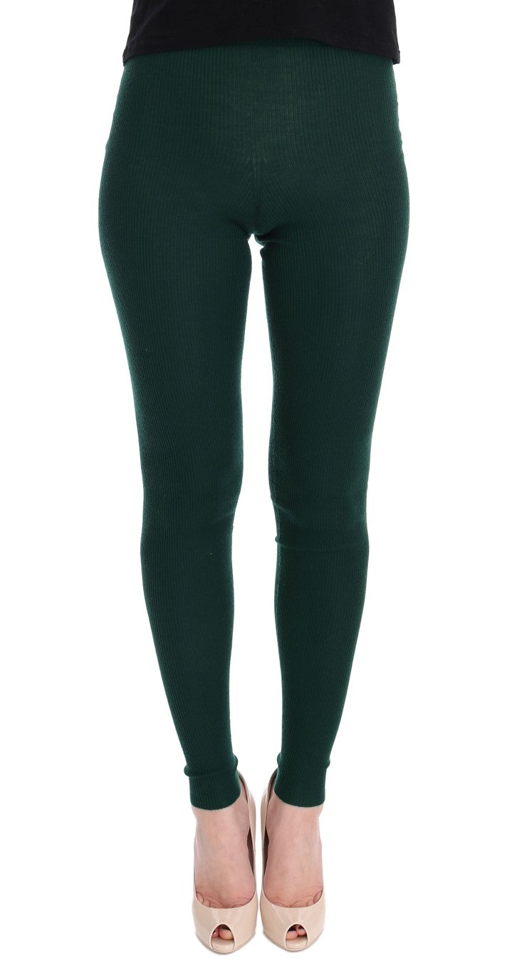 Dolce & Gabbana Grüne Kaschmir-Stretch-Strumpfhose-1