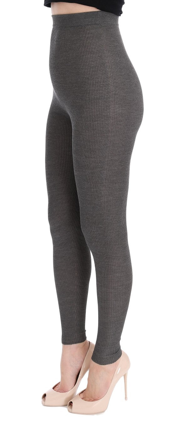 Dolce & Gabbana Grey Cashmere Stretch Tights-2
