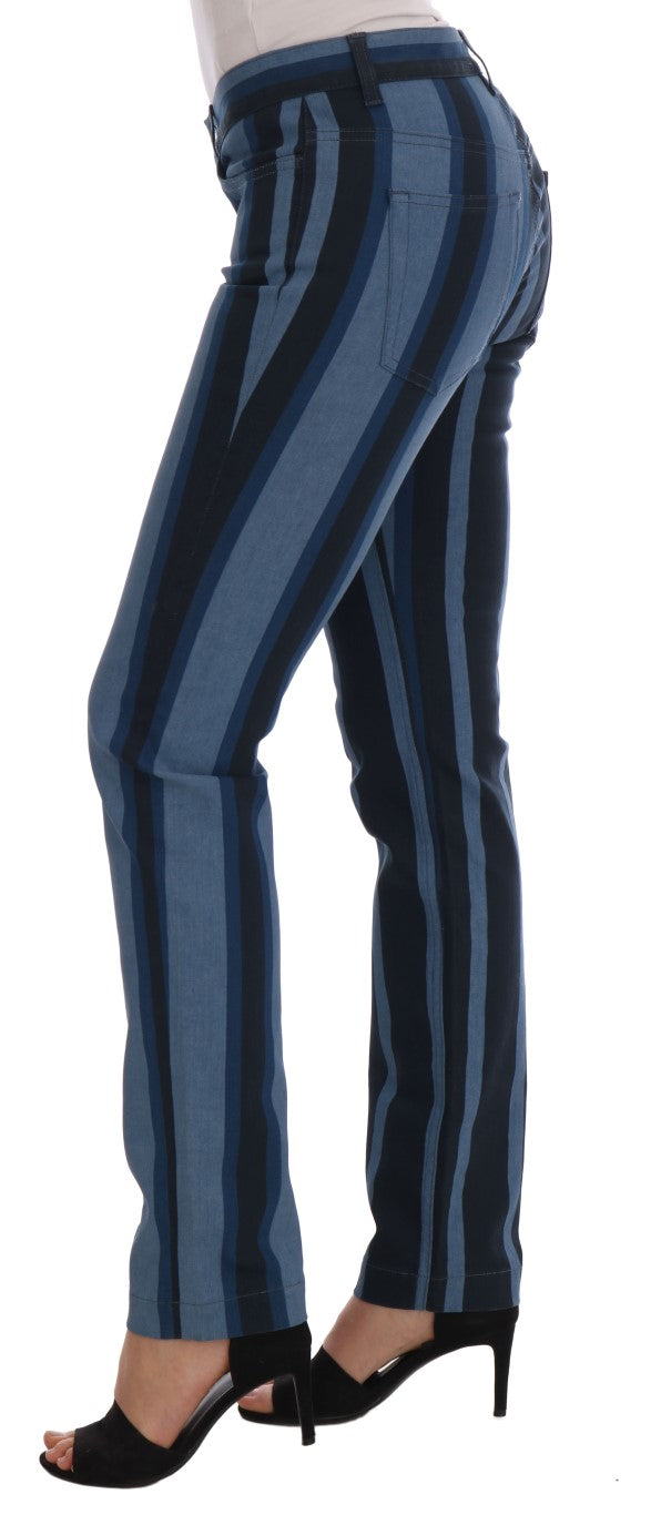 Dolce & Gabbana Blue GIRLY Jeans in striped cotton-2